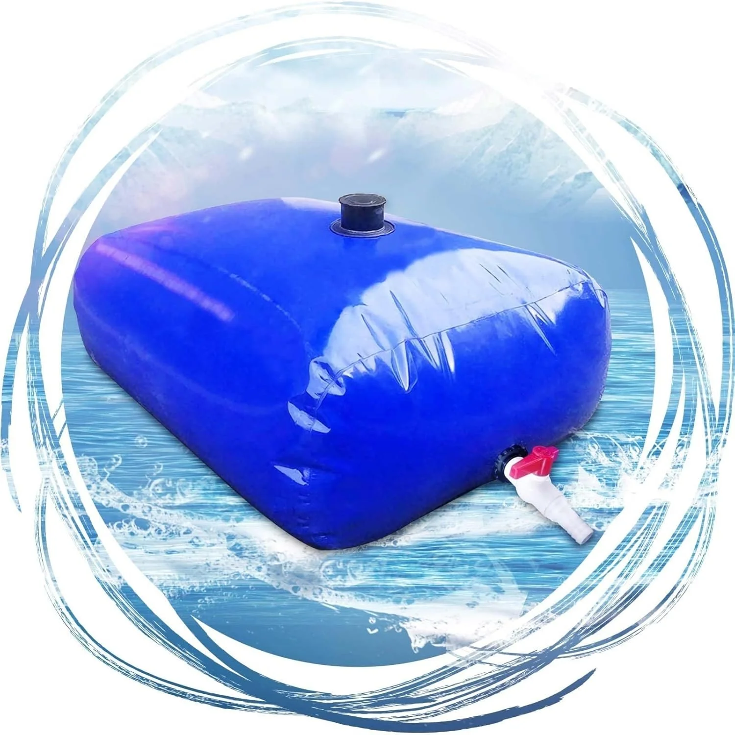 مخازن تاشو آب، سطل پلاستیکی انعطاف پذیر قابل استفاده مجدد با ظرفیت بزرگ، حمل کننده آب قابل حمل، مخزن آب اضطراری سیار، 9000 لیتر