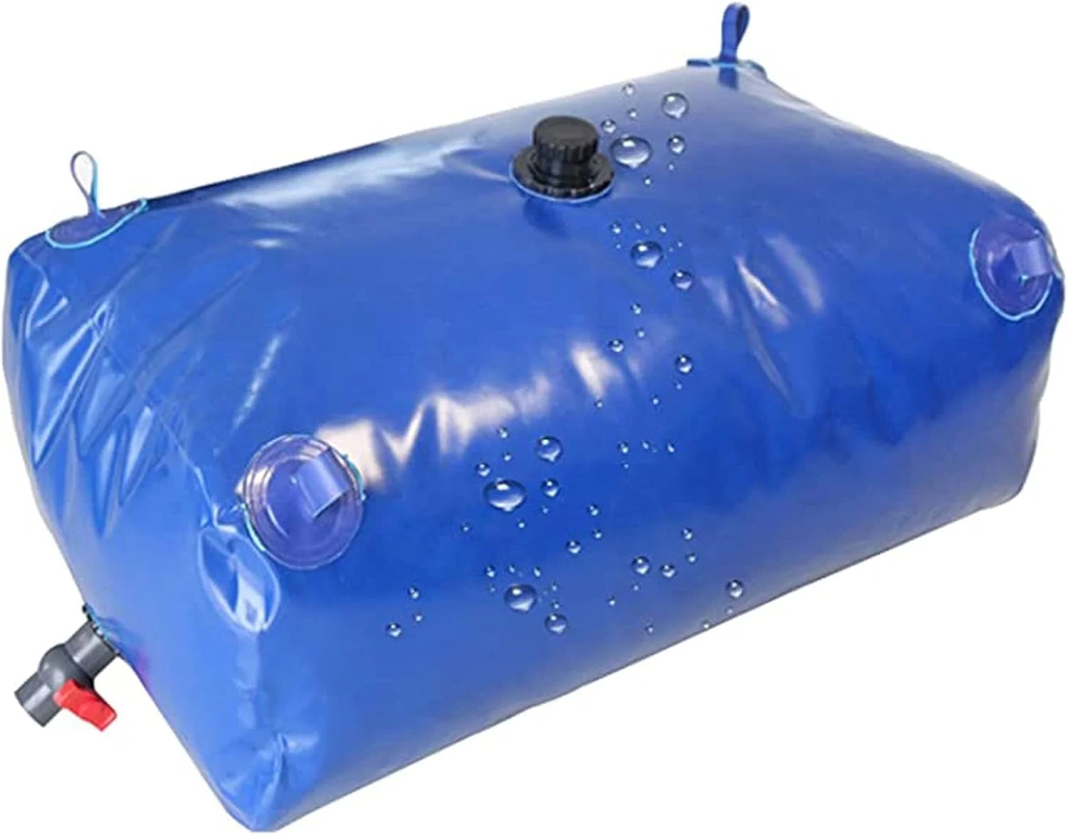 مخزن تاشو آب قابل حمل، مخازن تاشو آب، مخزن ذخیره آب با ظرفیت بزرگ، مخزن ذخیره آب اضطراری کشاورزی برای مزرعه باغ (رنگ: آبی، سایز: 350 لیتر)