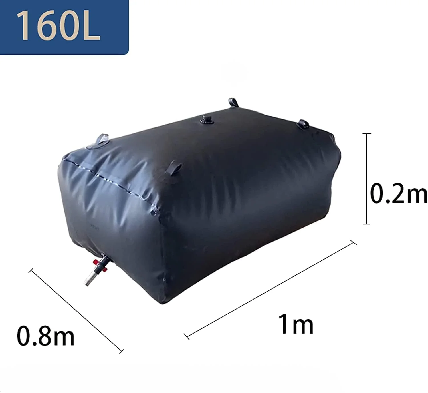 مخزن آب تاشو، کیسه مثانه آب انعطاف پذیر با شیر روشن/خاموش، مخزن ذخیره آب با ظرفیت بالا و قابل استفاده مجدد برای انتقال و تحویل آب اضطراری جایگزین