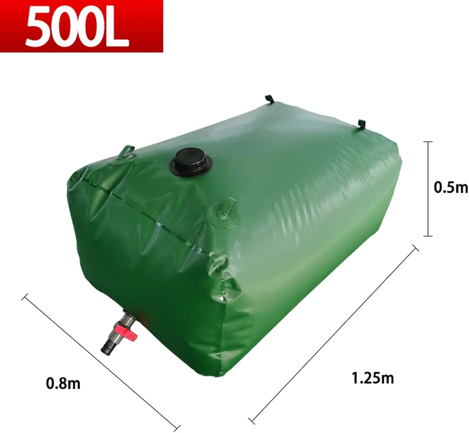 مخزن تاشو آب، مخازن تاشو ذخیره آب، مخزن ذخیره آب با ظرفیت بزرگ، مخزن ذخیره آب اضطراری قابل حمل، کیسه آب نرم مقاوم در برابر خشکی، 500 لیتر