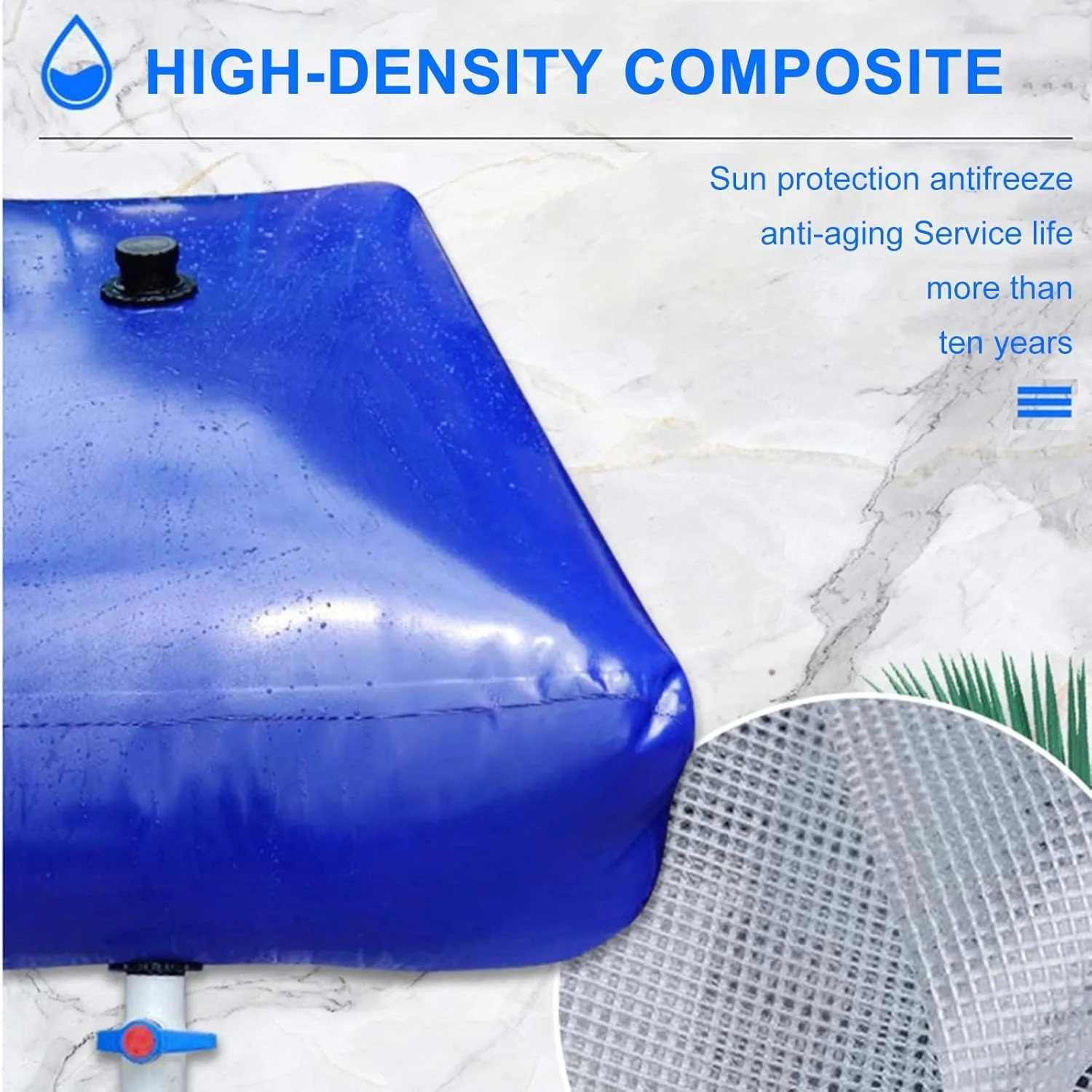 مخازن تاشو آب، سطل پلاستیکی انعطاف پذیر قابل استفاده مجدد با ظرفیت بزرگ، حمل کننده آب قابل حمل، مخزن آب اضطراری سیار، 9000 لیتر