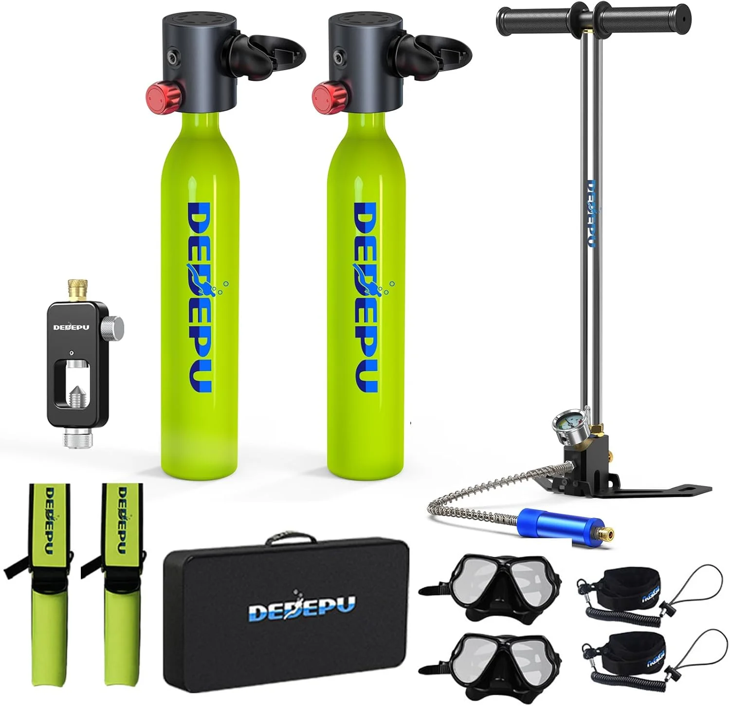 مخزن غواصی DEDEPU، مخزن کوچک غواصی با فشار ثابت 0.5 لیتری، مخازن غواصی با شیر روشن/خاموش، قابلیت 5-10 دقیقه زیر آب، مخازن کوچک غواصی قابل حمل، مخازن غواصی با پمپ