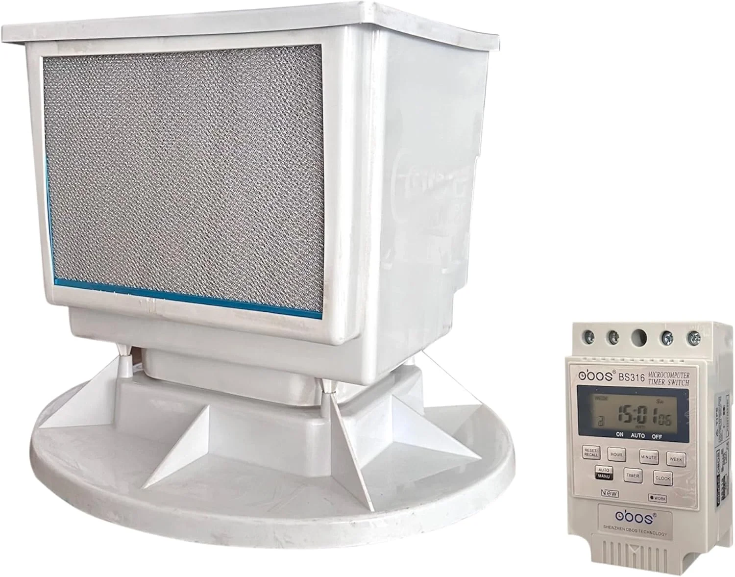 سیستم خنک کننده مخزن آب با تایمر دیجیتال، خنک کننده فن دوش اتوماتیک. ساخت عربستان سعودی.