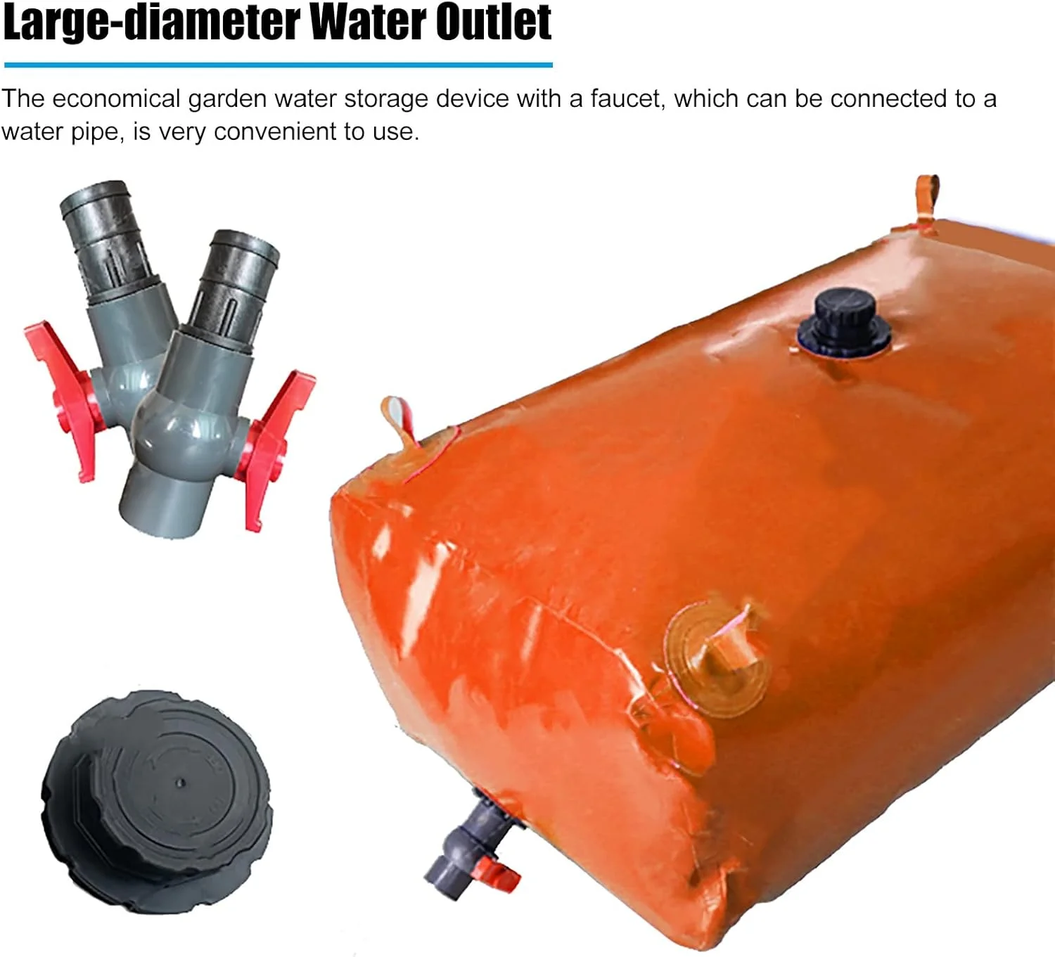 مخزن ذخیره آب پی وی سی بزرگ، کیسه آب تاشو مقاوم در برابر خشکی برای آتش نشانی/شرایط اضطراری، مخزن مستطیلی کیسه آب (اندازه: 3x1.7x0.8 متر / 4000 لیتر)