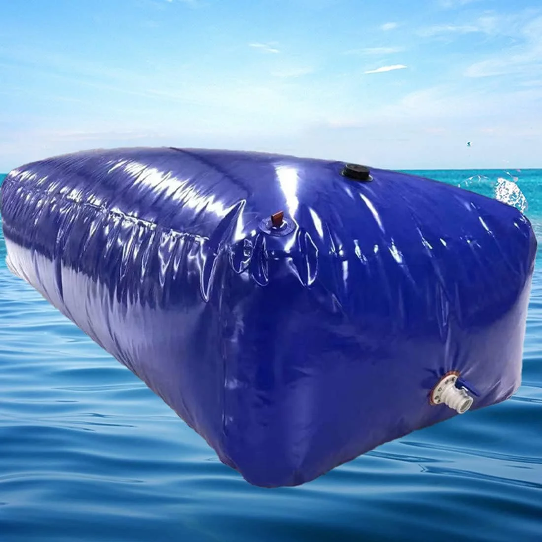 مخزن ذخیره آب تاشو چند منظوره، کیسه آب مقاوم در برابر خشکی، برای ساختمان، انتقال آتش نشانی، ذخیره آب اضطراری، 1000 لیتر