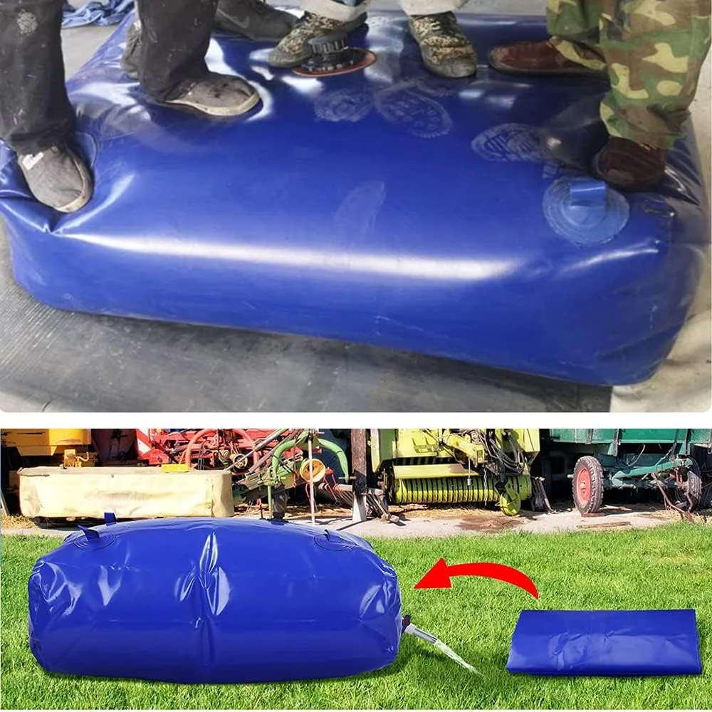مخزن آب اضطراری با ظرفیت بزرگ، کیسه مثانه ذخیره آب، تانک آب تاشو PVC با شیر برای پیش بارگیری پل کشاورزی، 3 * 2 * 1 متر: 6000 لیتر