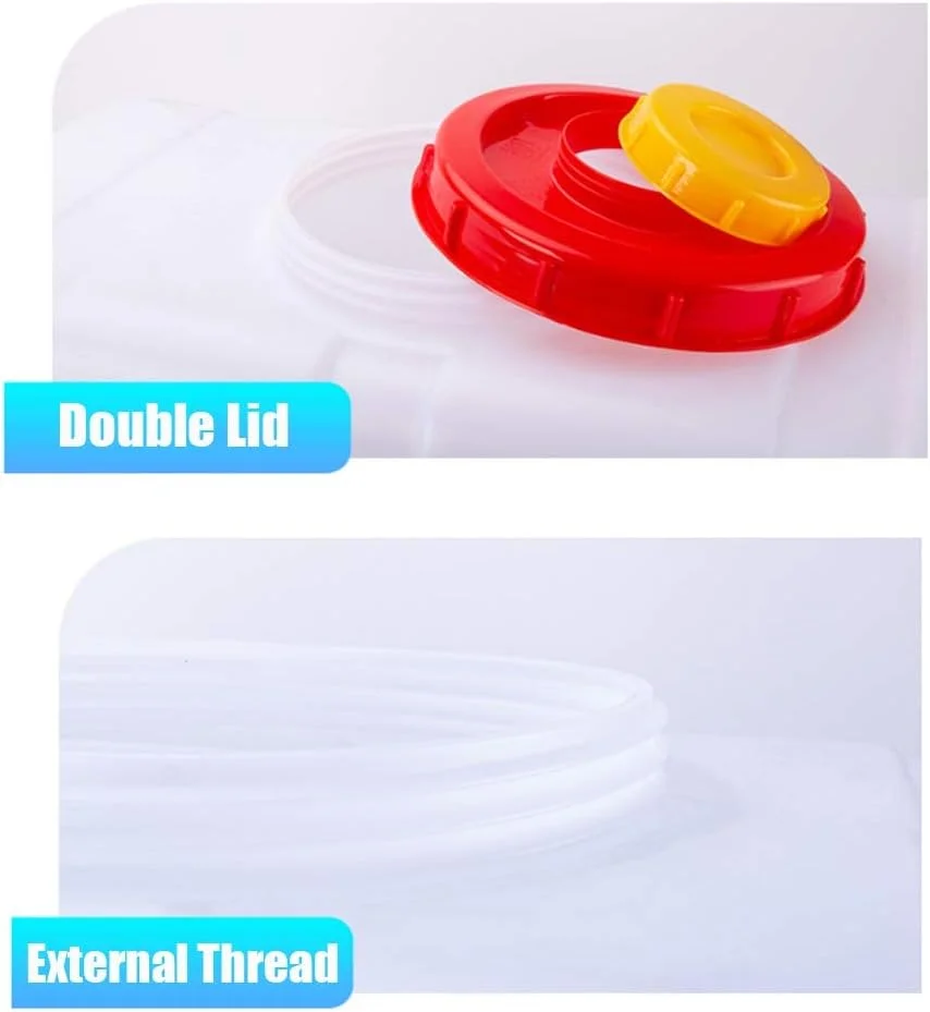 مخزن آب، مخزن آب اضطراری، مخزن آب کمپینگ 45 لیتری، سطل پلاستیکی محافظت از محیط زیست، مخزن ذخیره آب مربعی افقی با درب و شیر (ظرف آب با شیر)