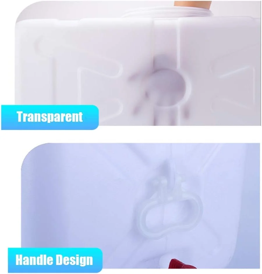 مخزن آب، مخزن آب اضطراری، مخزن آب کمپینگ 45 لیتری، سطل پلاستیکی محافظت از محیط زیست، مخزن ذخیره آب مربعی افقی با درب و شیر (ظرف آب با شیر)