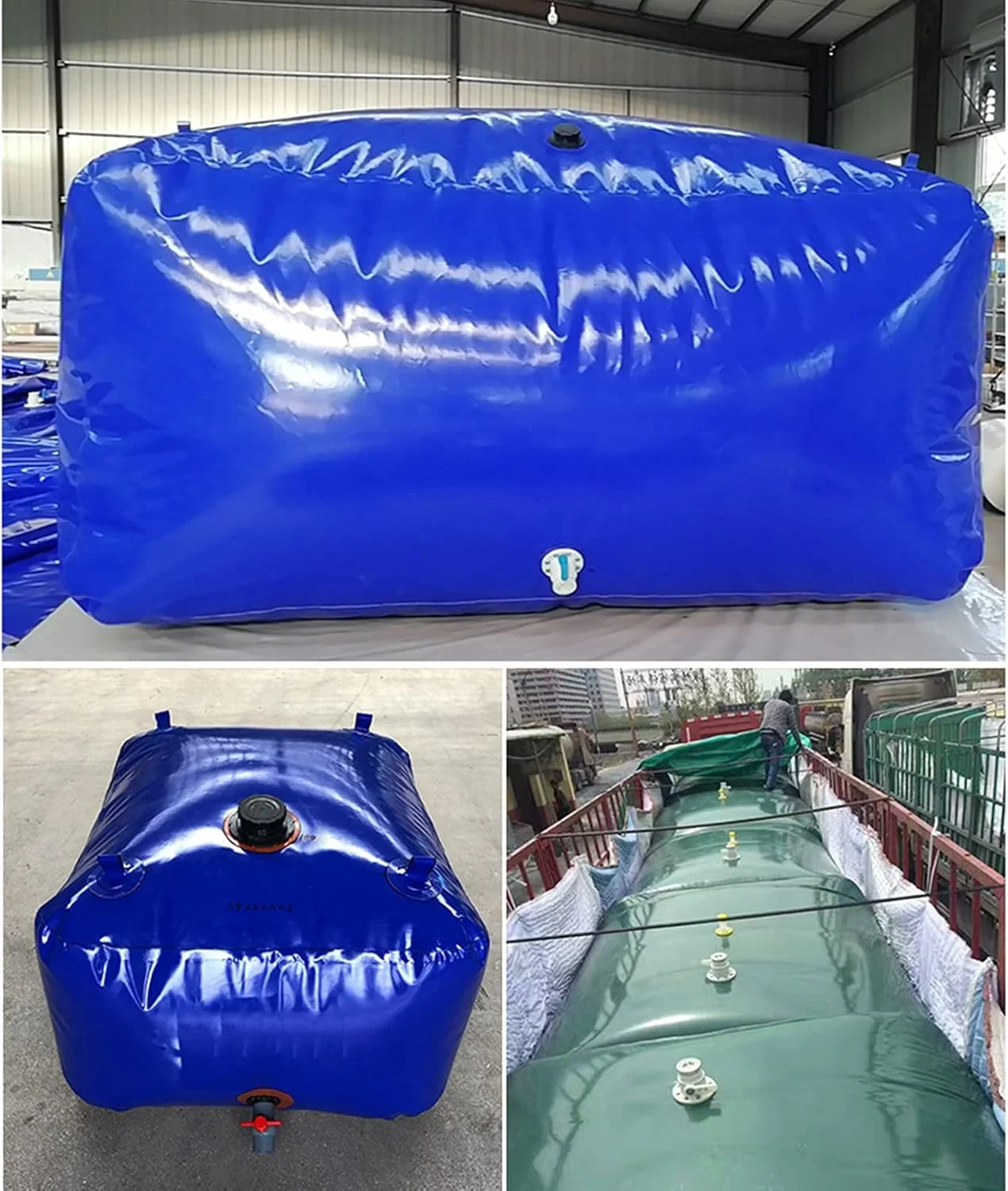 مخزن تاشو و سبک برای ذخیره آب با شیر، مناسب باغبانی/کشاورزی و آبیاری مقاوم در برابر خشکی، قابل سفارشی سازی