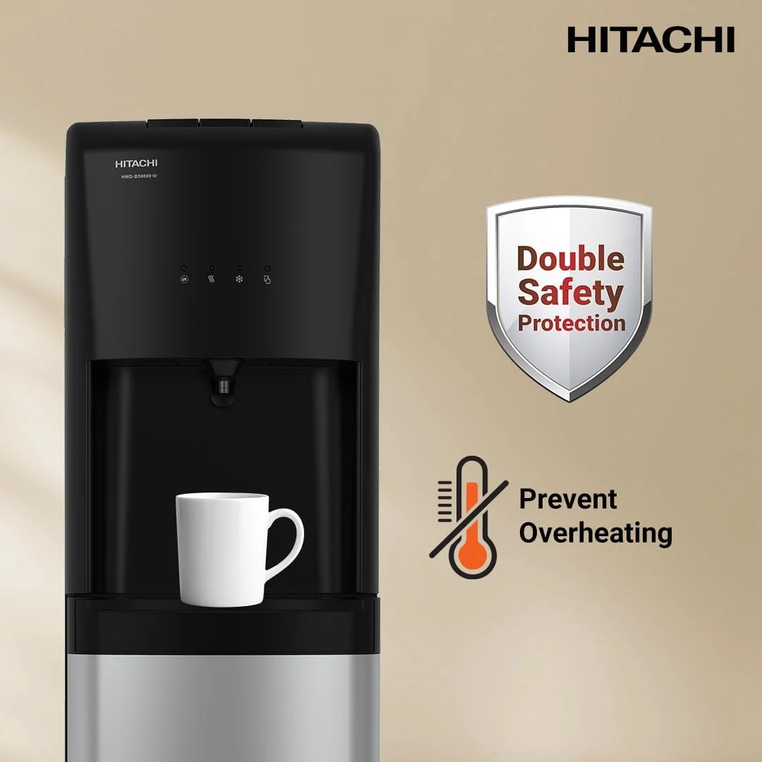 آبسردکن هیتاچی با استریلیزاسیون UV، بارگیری از پایین، خنک کننده کمپرسور با راندمان بالا، آب گرم و سرد و دمای محیط، آبسردکن ایستاده، قفل ایمنی کودک، مدل HWDB50000SV آبسردکن هیتاچی با استریلیزاسیون UV، بارگیری از پایین، خنک کننده کمپرسور با راندمان بالا، آب گرم و سرد و دمای محیط، آبسردکن ایستاده، قفل ایمنی کودک، مدل HWDB50000SV