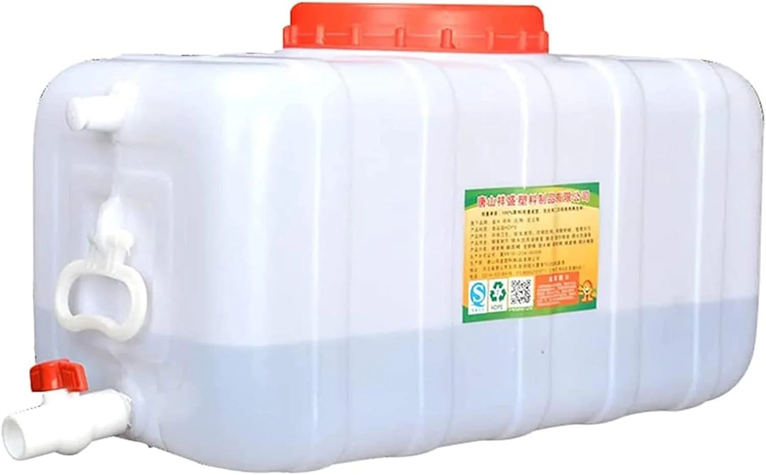 مخزن آب ضخیم با ظرفیت بزرگ، سطل پلاستیکی، مخزن افقی بزرگ برای ذخیره آب خانگی