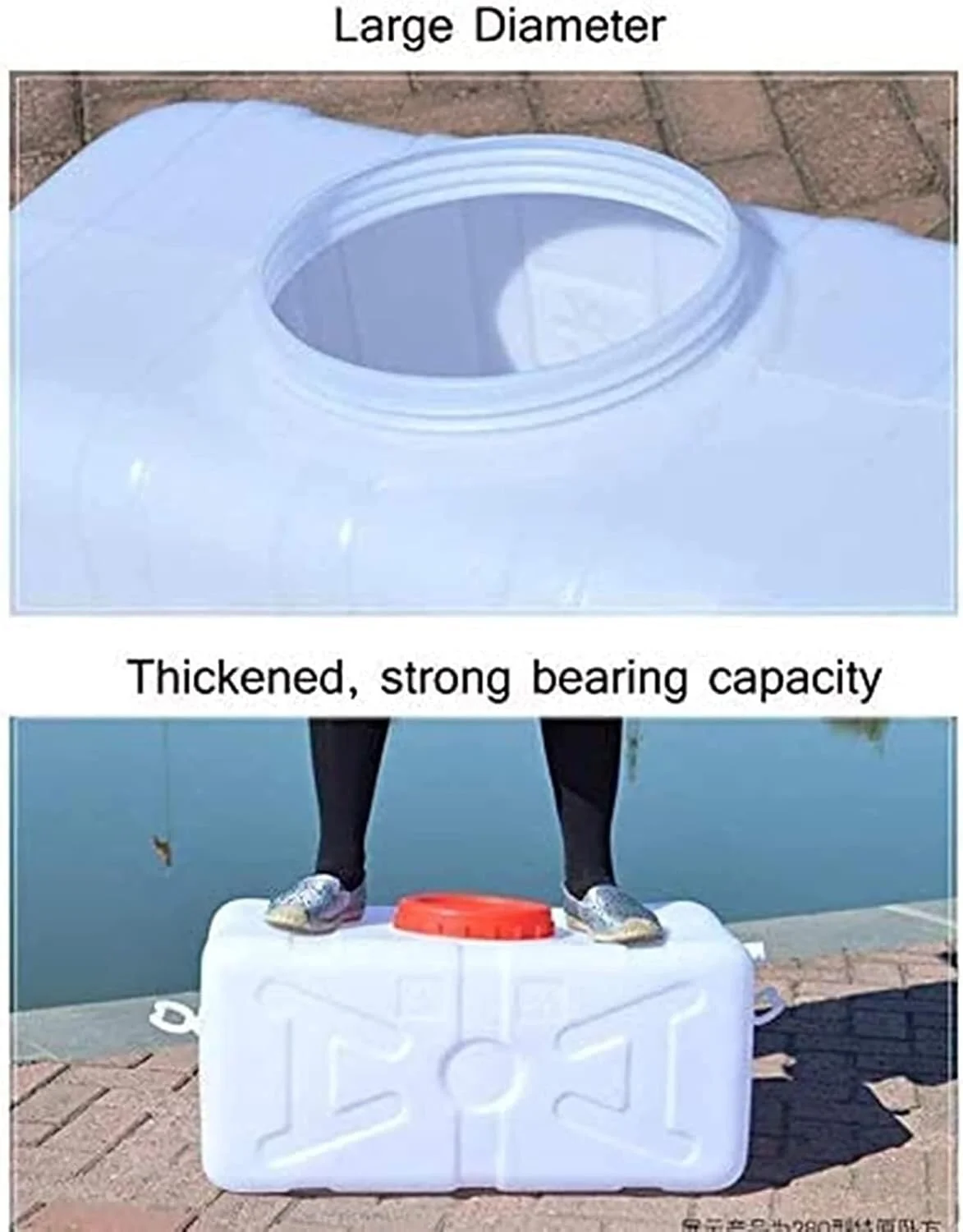 مخزن آب ضخیم با ظرفیت بزرگ، سطل پلاستیکی، مخزن افقی بزرگ برای ذخیره آب خانگی مخزن آب ضخیم با ظرفیت بزرگ، سطل پلاستیکی، مخزن افقی بزرگ برای ذخیره آب خانگی