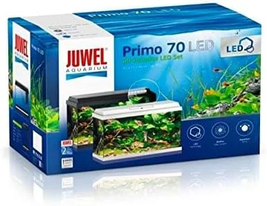 آکواریوم آب شیرین و آب شور Juwel Primo با نور ال ای دی، سفید - ۷۰ لیتر