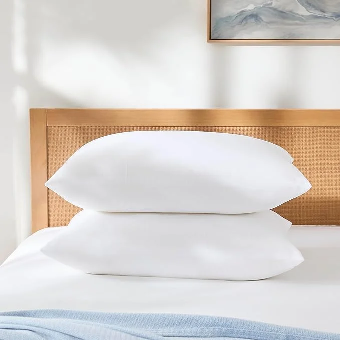 بهترین بالش های تخت خواب جایگزین پر، نرم و لطیف، با قابلیت تنفس و پشتیبانی عالی - ایده آل برای خوابیدن به پهلو، پشت و شکم، کیفیت هتلی، 50x66 سانتی متر (استاندارد/کویین)