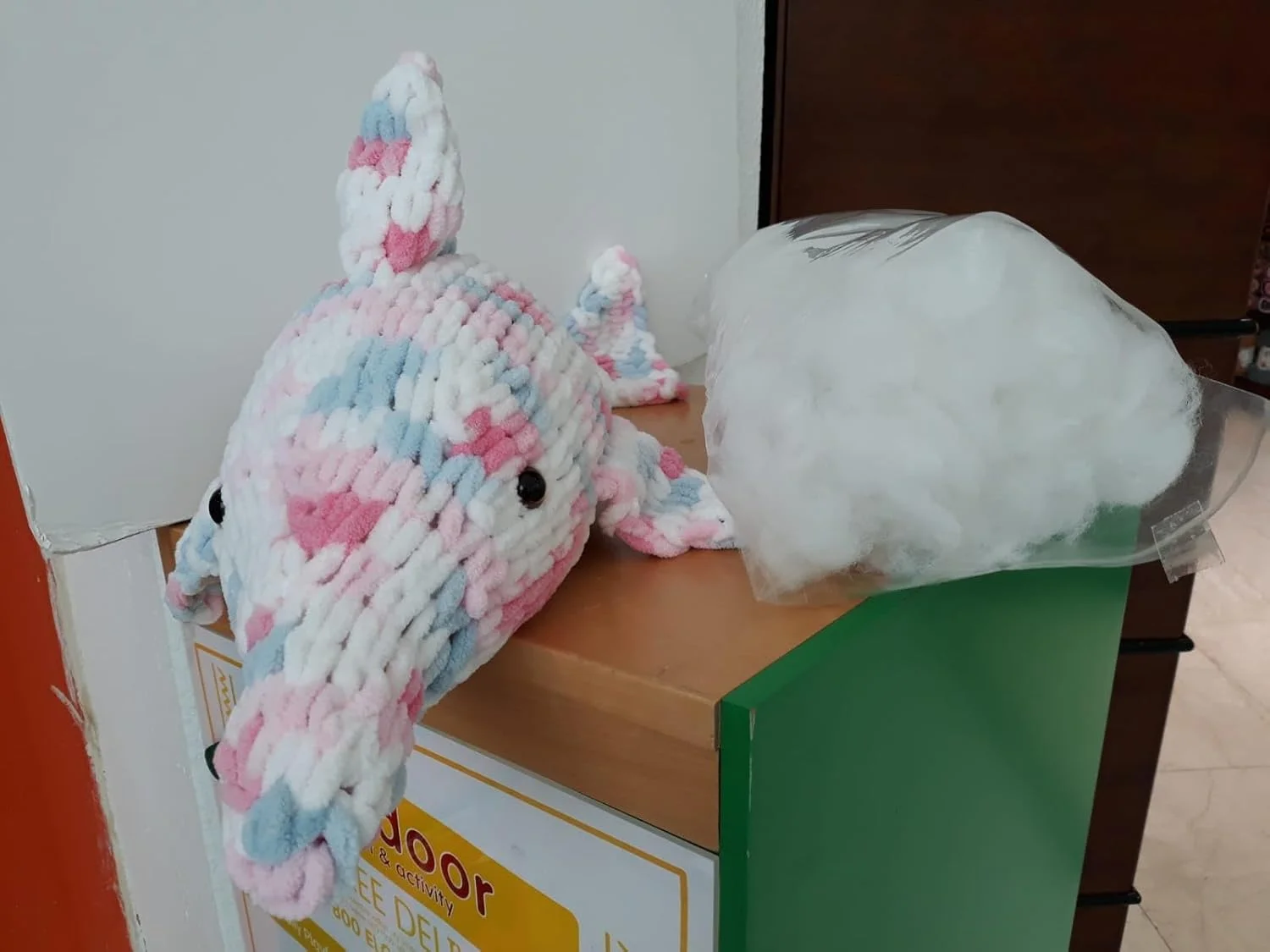 الیاف پلی استر، داکرون نرم، الیاف پرکننده ممتاز، مناسب برای صنایع دستی، پر کردن بالش، کوسن، لحاف، پر کردن اسباب بازی - 200 گرم (کد: LOOSE DACRON-A)