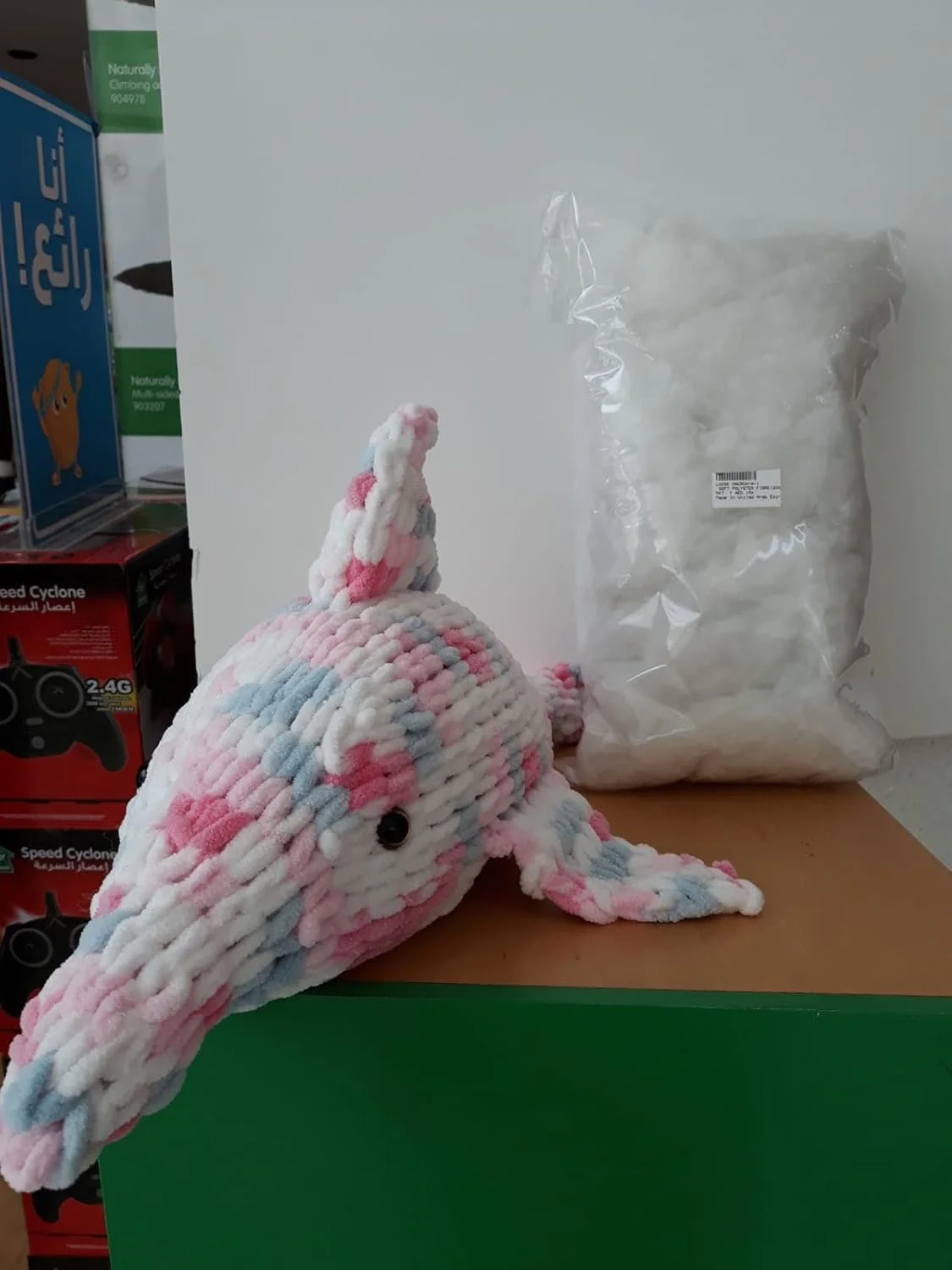 الیاف پلی استر، داکرون نرم، الیاف پرکننده ممتاز، مناسب برای صنایع دستی، پر کردن بالش، کوسن، لحاف، پر کردن اسباب بازی - 200 گرم (کد: LOOSE DACRON-A)