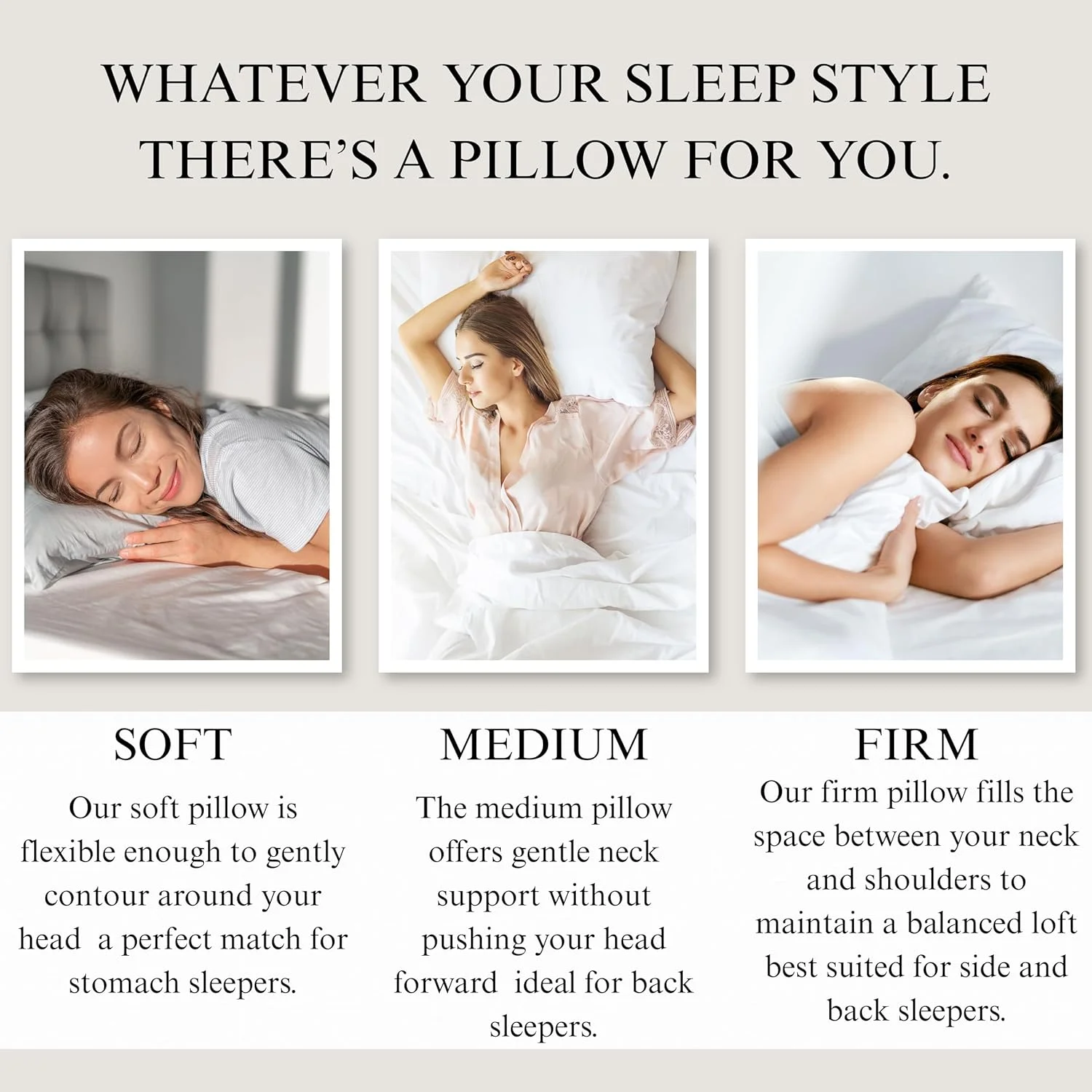 بالش خواب پر قو Quzzzu، روکش نخی 300، بالش پر و پر با کیفیت هتل، بالش 3 محفظه، بالش خواب لوکس، سایز Queen 50x75 (سفت، 50x75)