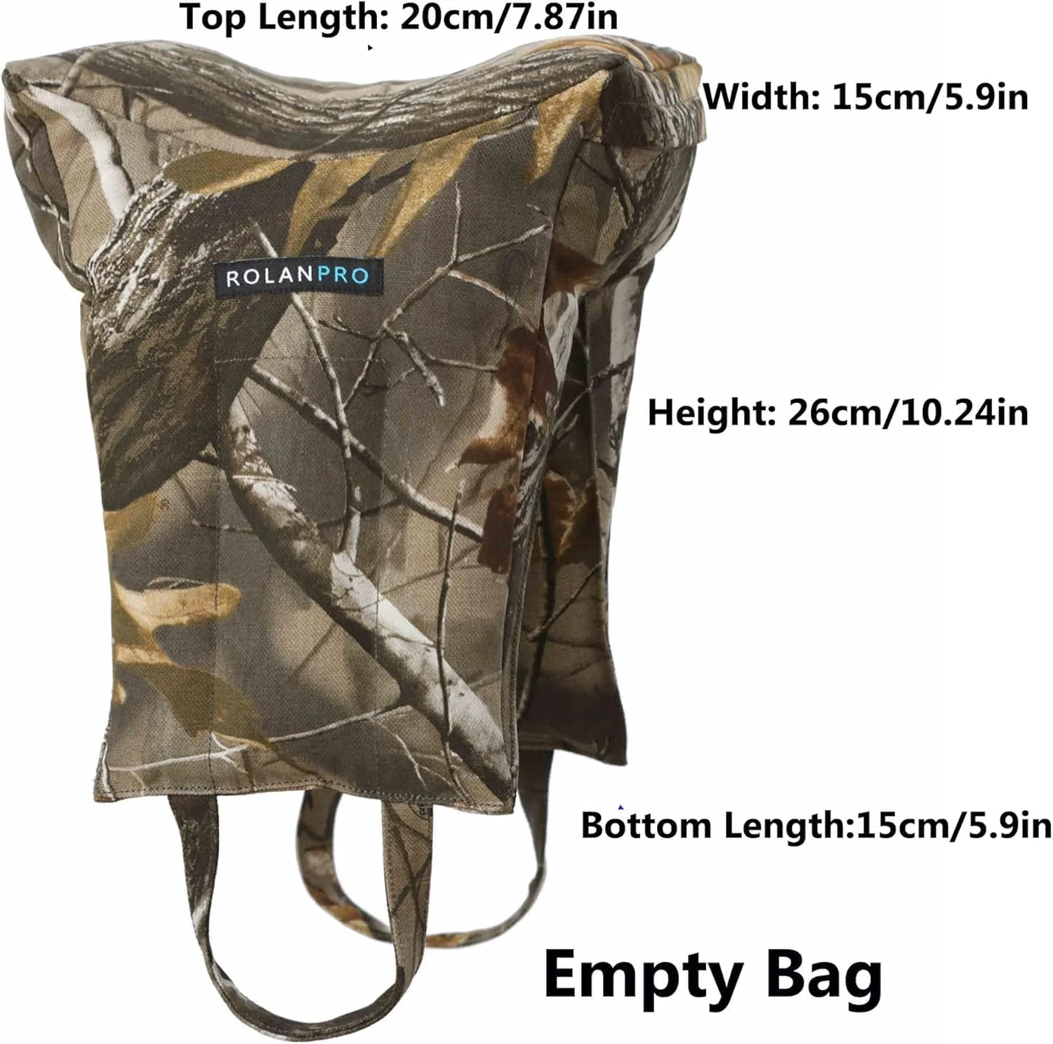 بالشتک لنز Rolanpro، کیسه لوبیا عکاسی لنز (دارای دهانه، باید خود بارگیری شود) کیسه خالی - رنگ جنگلی قهوه ای شماره 23