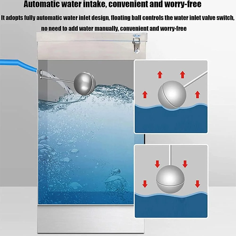 دستگاه آب جوش تجاری با ظرفیت بالا، دستگاه آبسردکن برقی اتوماتیک با صفحه نمایش دیجیتال 3 شیر و مخزن آب افقی استیل