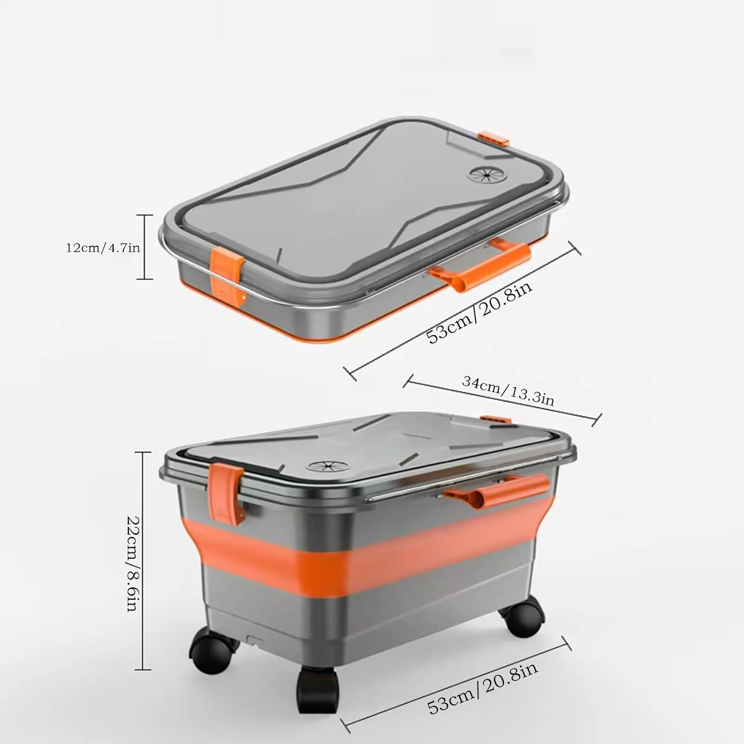 مخزن آب کارواش سیار - مخزن ذخیره آب قابل حمل 22 لیتری - مخزن تاشو با چرخ های چرخشی 360 درجه برای باغبانی، فضای باز خانوادگی، حیاط و باغ