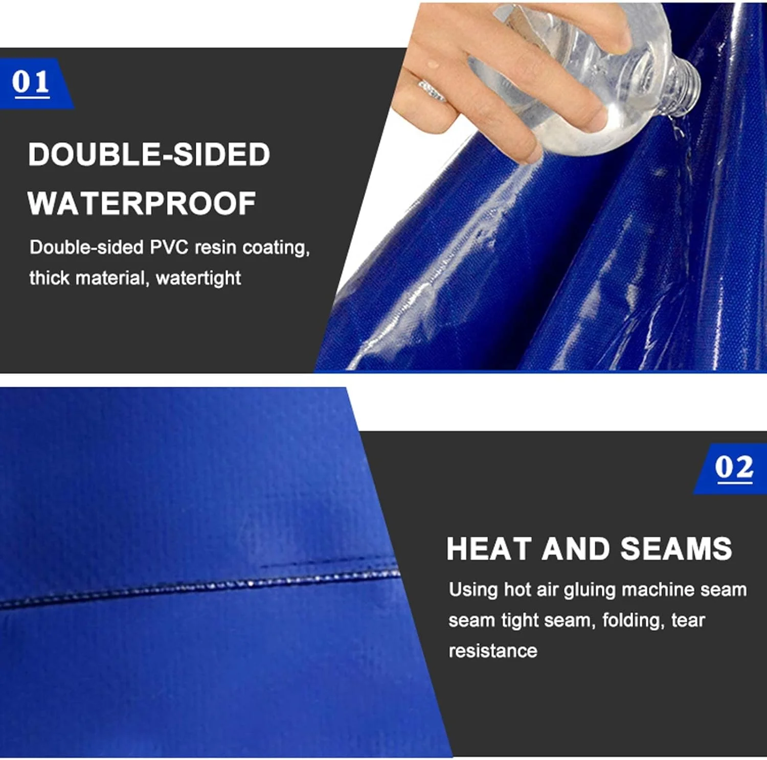 مخزن آب تاشو PVC با ظرفیت بزرگ مناسب فضای باز، کیسه آب قابل حمل برای ذخیره سازی آب اضطراری، مخزن انعطاف پذیر ذخیره آب با شیر روشن/خاموش، 2000 لیتر مخزن آب تاشو PVC با ظرفیت بزرگ مناسب فضای باز، کیسه آب قابل حمل برای ذخیره سازی آب اضطراری، مخزن انعطاف پذیر ذخیره آب با شیر روشن/خاموش، 2000 لیتر