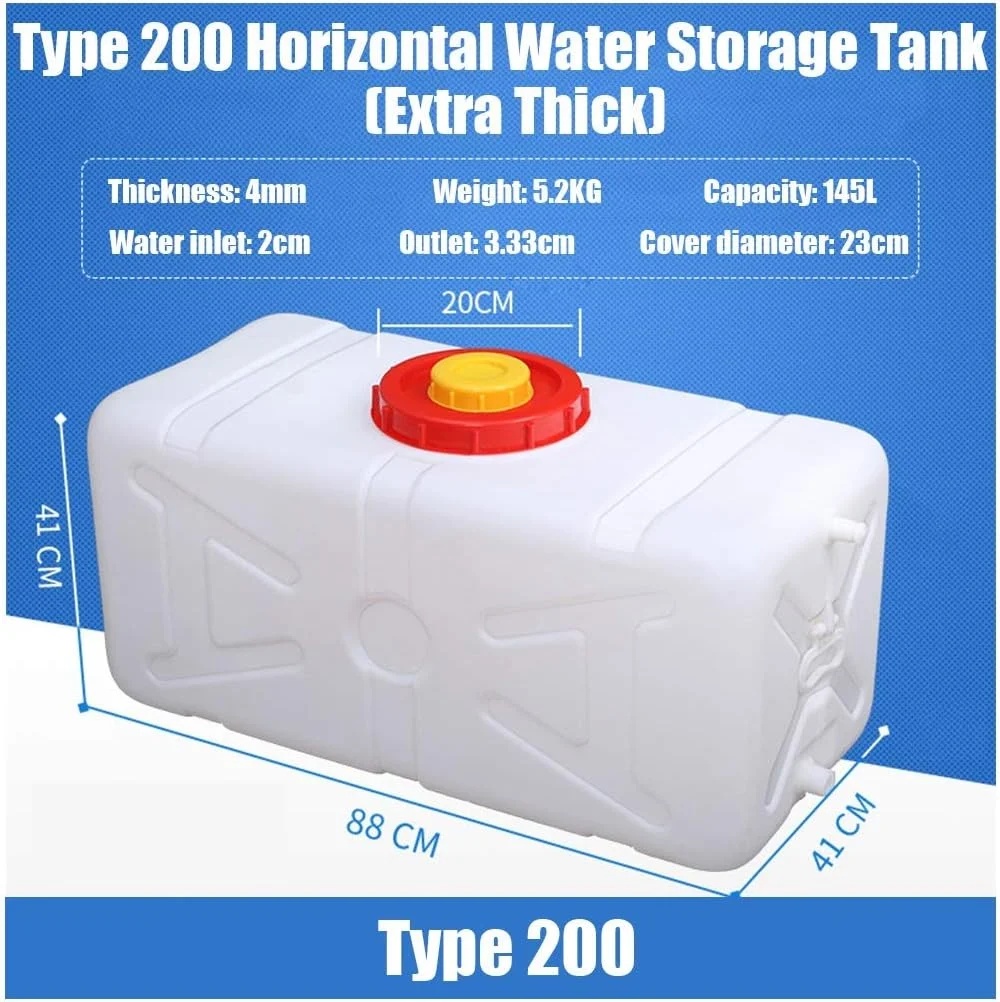 مخزن آب، مخزن ذخیره آب در فضای باز 145 لیتری با ظرفیت بزرگ، مخزن آب خانگی با شیر آب، مخزن آب اضطراری، سطل آب کمپینگ برای ورزش، پیاده روی و پیک نیک
