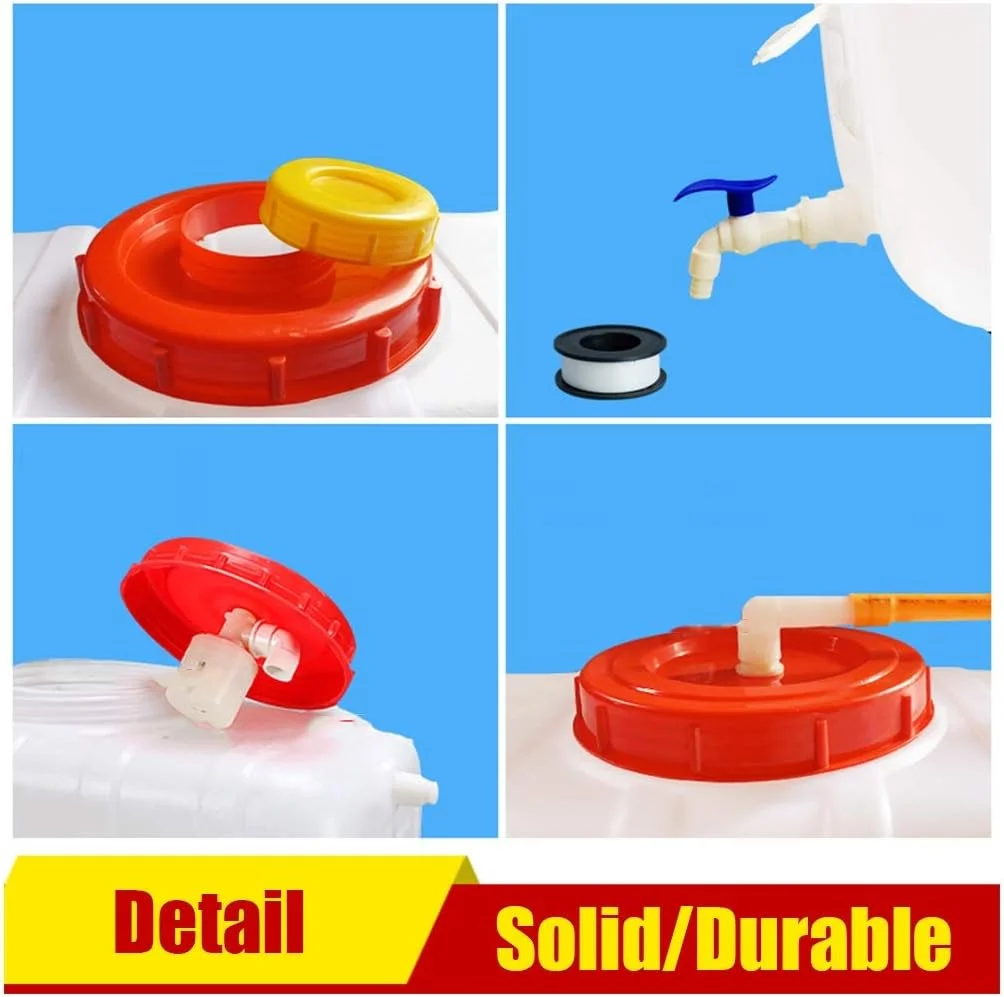 مخزن آب، مخزن ذخیره آب در فضای باز 145 لیتری با ظرفیت بزرگ، مخزن آب خانگی با شیر آب، مخزن آب اضطراری، سطل آب کمپینگ برای ورزش، پیاده روی و پیک نیک