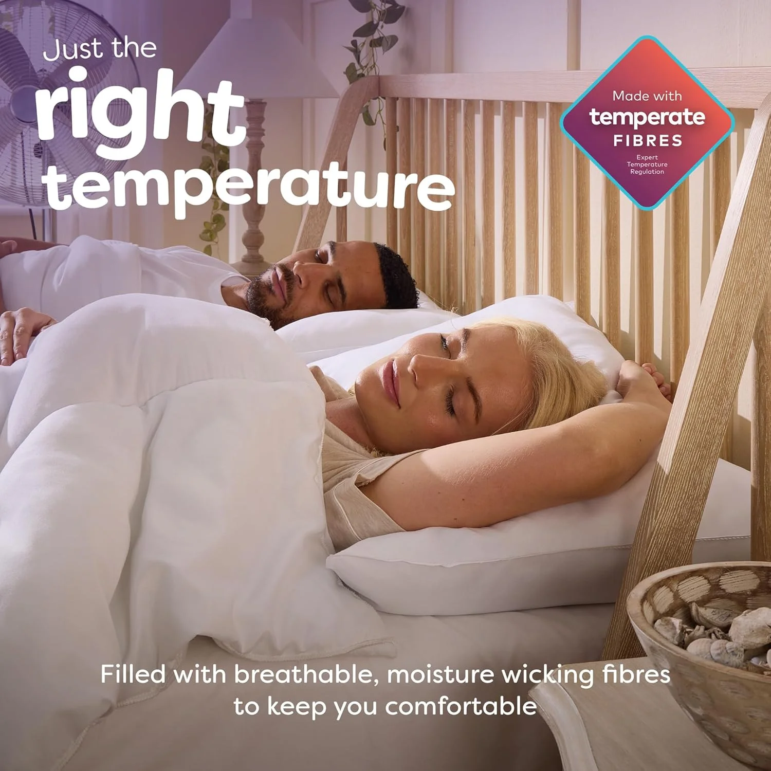 دو عدد بالش کنترل آب و هوا اسلمبرداون - بالش تنفسی تطبیق پذیر با آب و هوا برای افرادی که در خواب گرم می شوند، پشتیبانی متوسط ​​برای افرادی که به پهلو و پشت می خوابند، ساخت انگلستان و ضد آلرژی، قابل شستشو در ماشین لباسشویی (48 x 74 سانتی متر)