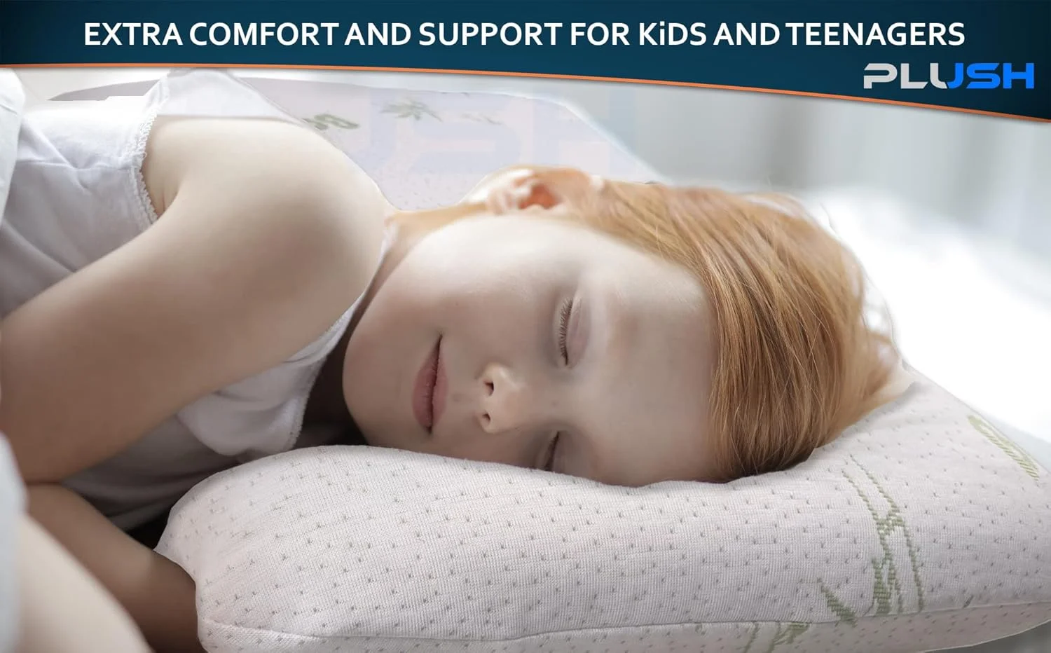 بالش نرم مموری فوم برای خواب با پشتیبانی بهینه از گردن برای کودکان، مناسب برای مسافرت با روکش بامبو ضد حساسیت برای خوابی آرامش بخش - (متوسط)