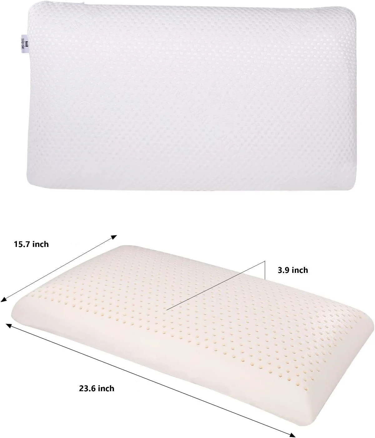 بالش فوم لاتکس باریک برای خواب راحت، سفت، کم ارتفاع مناسب برای پهلو، پشت و شکم