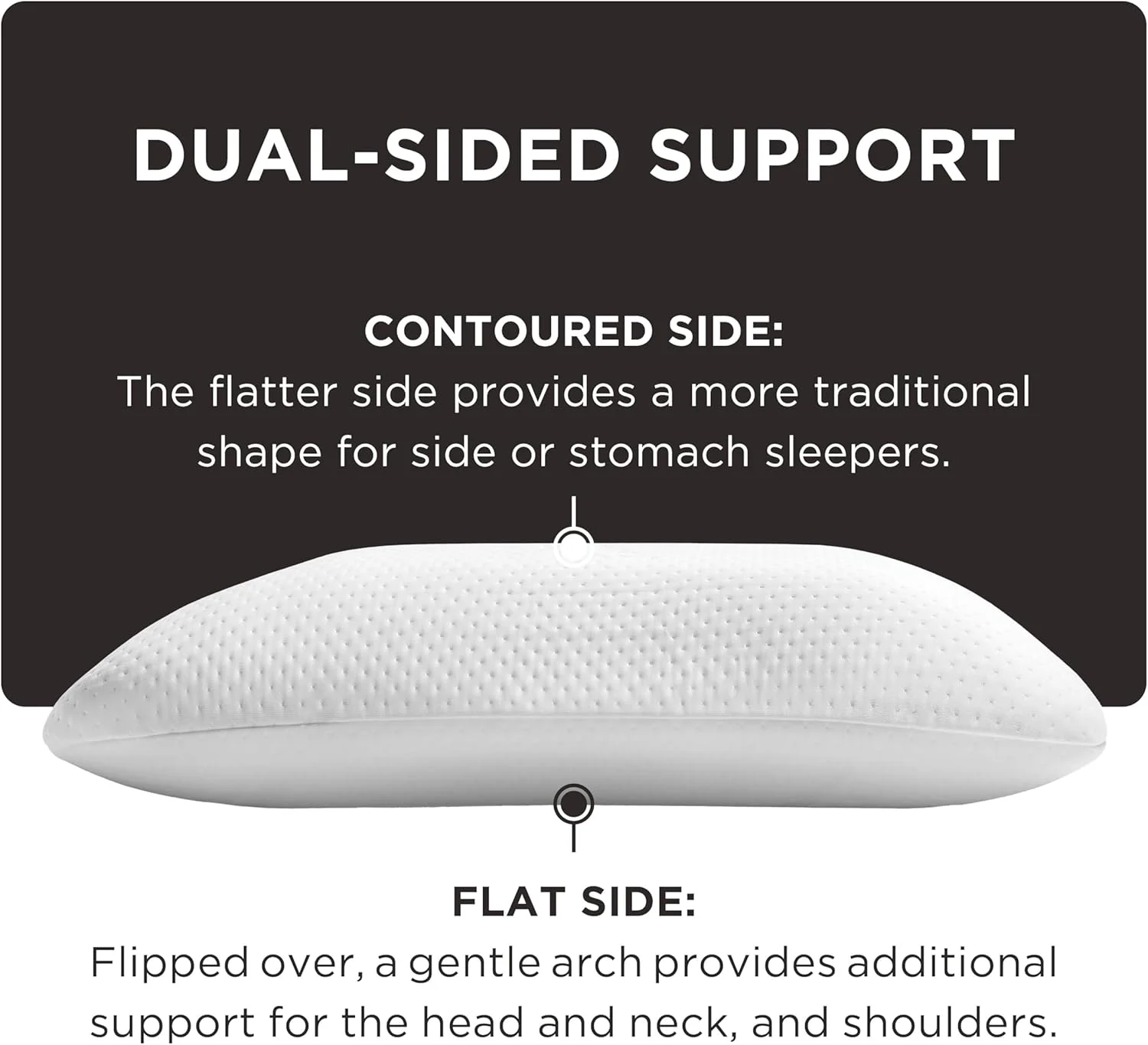 بالش مموری فوم تمپور-پدیک مدل Symphony با حس نرمی لوکس، استاندارد، سفید