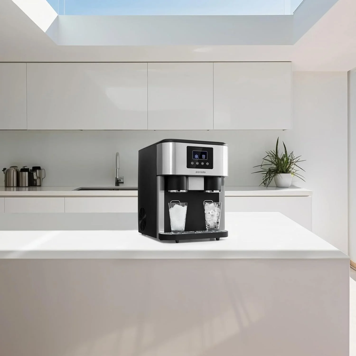 دستگاه یخ ساز 3 در 1 پورودو لایف استایل 240 وات، خردکن/آبسردکن، یخ گلوله ای و خرد شده، مخزن آب 2 لیتری، موتور مبرد R600a، 16 یخ در هر چرخه، ظرفیت 1 کیلوگرم یخ - مشکی دستگاه یخ ساز 3 در 1 پورودو لایف استایل 240 وات، خردکن/آبسردکن، یخ گلوله ای و خرد شده، مخزن آب 2 لیتری، موتور مبرد R600a، 16 یخ در هر چرخه، ظرفیت 1 کیلوگرم یخ - مشکی