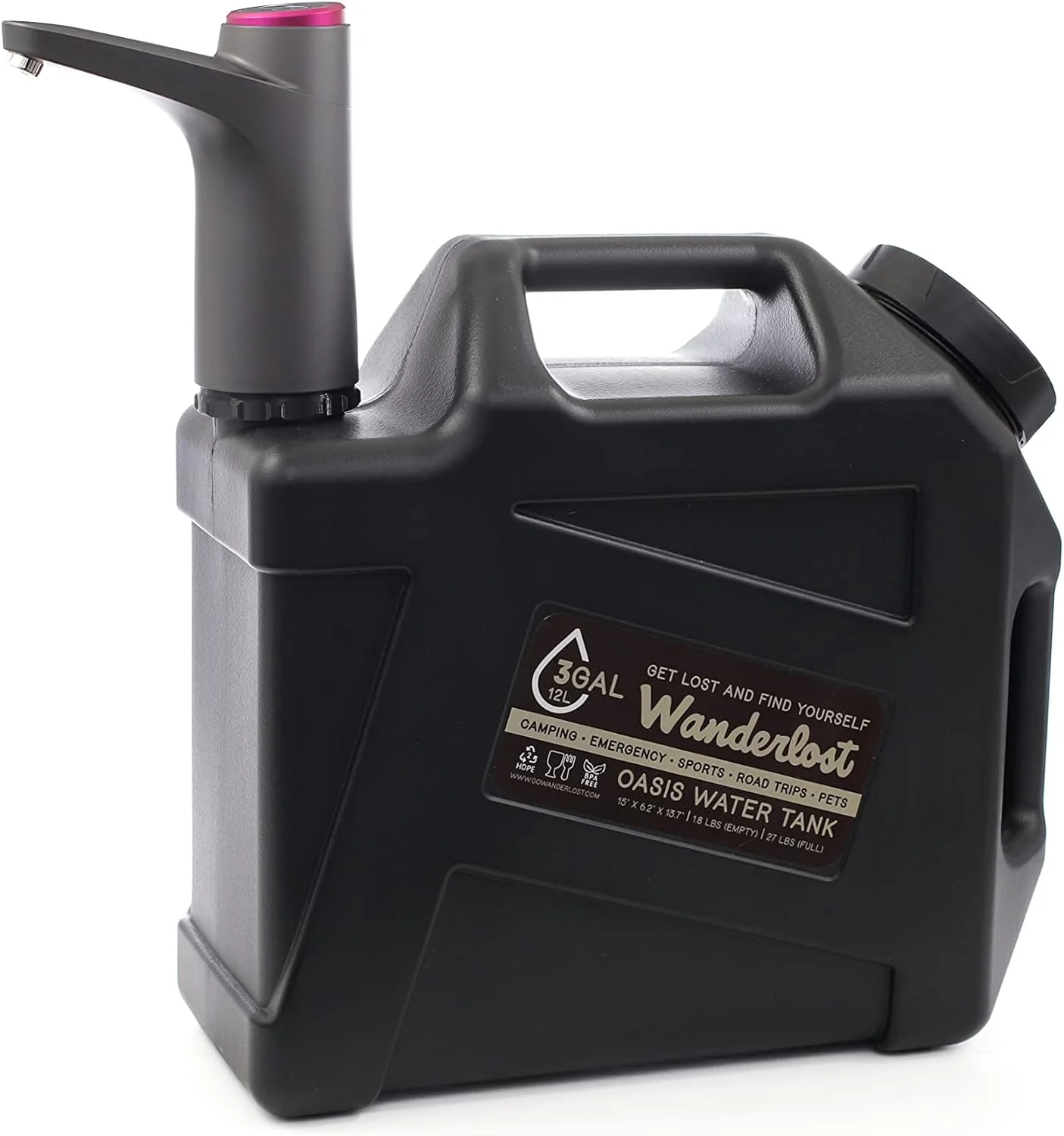 مخزن آب قابل حمل 3 گالن با شیر آب پمپ آب قابل شارژ USB، مواد غذایی، عالی برای کمپینگ، مسافرت، ورزش، مواقع اضطراری، ورزش و موارد دیگر مخزن آب قابل حمل 3 گالن با شیر آب پمپ آب قابل شارژ USB، مواد غذایی، عالی برای کمپینگ، مسافرت، ورزش، مواقع اضطراری، ورزش و موارد دیگر