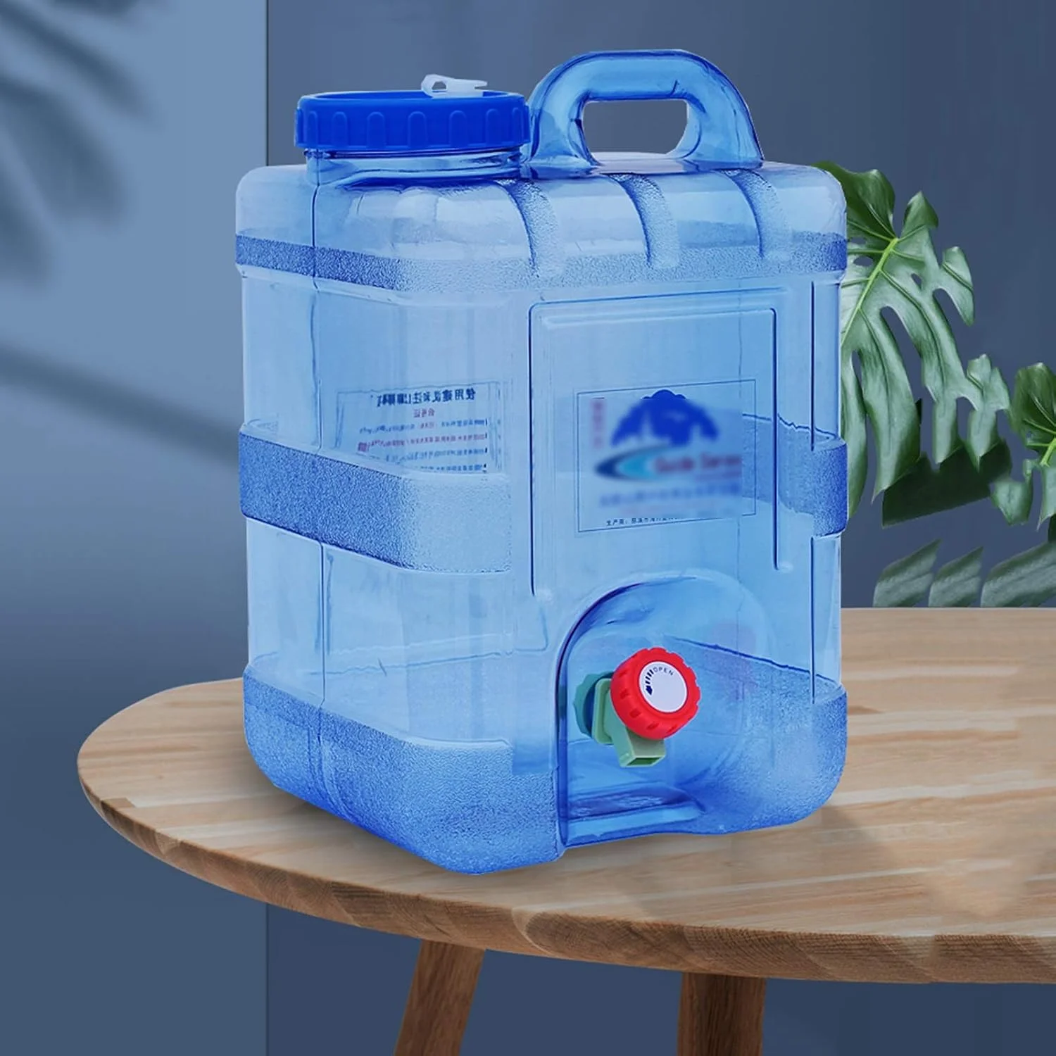 مخازن ذخیره آب - مخزن آب | مخزن آب پلاستیکی | قابل حمل 10L 15L 20L اختیاری | داخلی و خارجی (رنگ: آبی، اندازه: 20 لیتر)