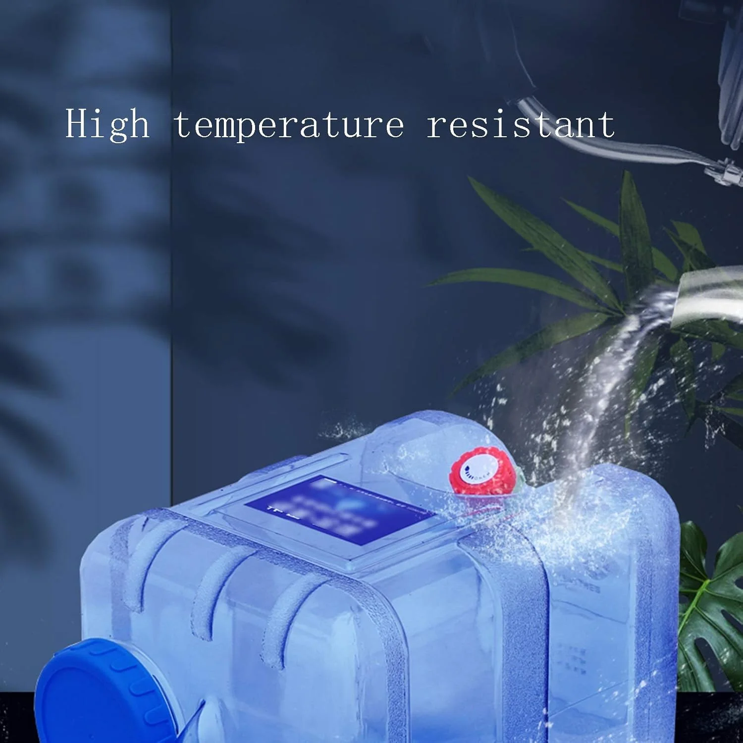 مخازن ذخیره آب - مخزن آب | مخزن آب پلاستیکی | قابل حمل 10L 15L 20L اختیاری | داخلی و خارجی (رنگ: آبی، اندازه: 20 لیتر)