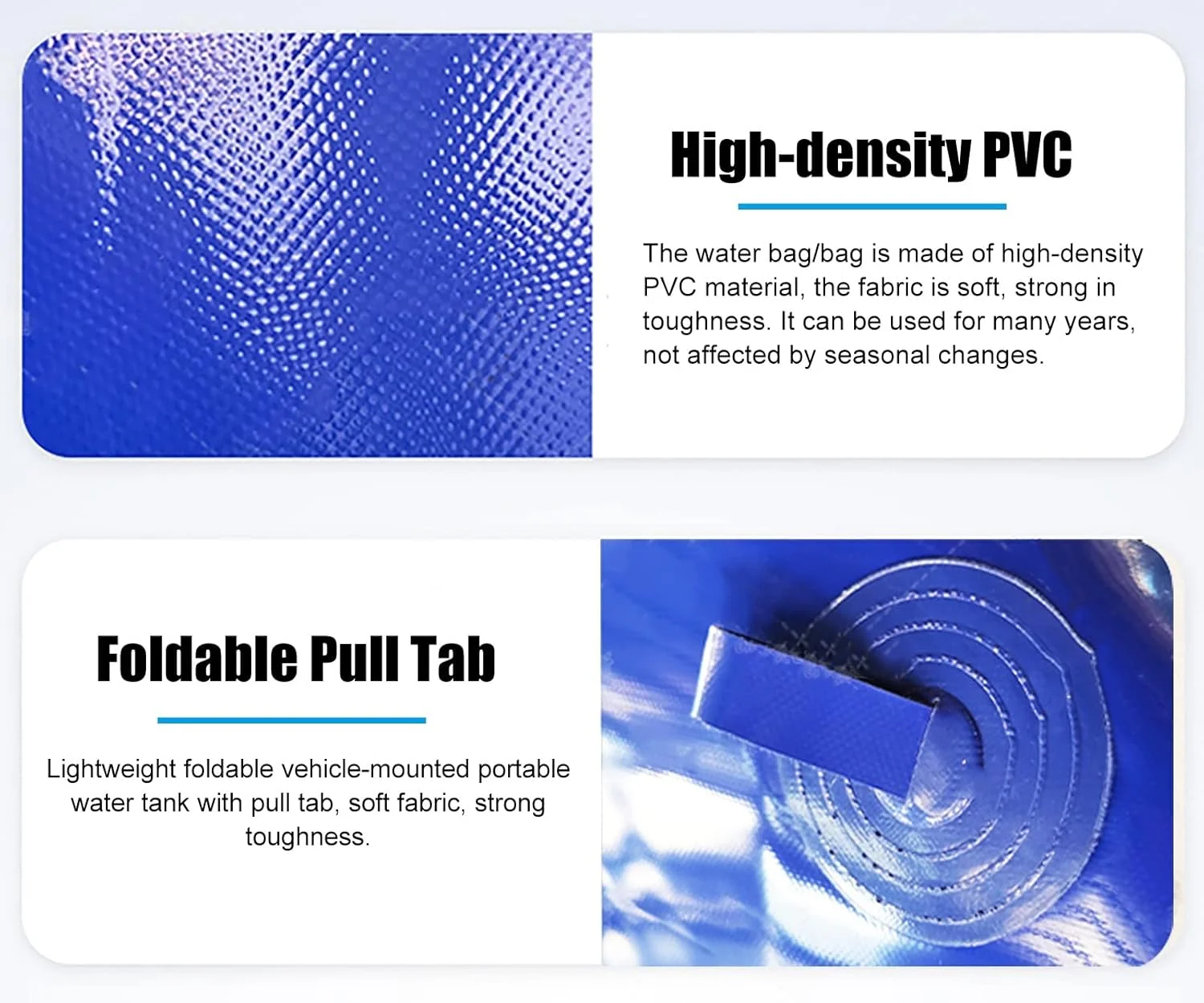 مخزن ذخیره آب با تحمل وزن بالا، تانکر ذخیره آب مقاوم در برابر خشکی با چرخ، مخزن ذخیره آب برای آتش نشانی/آبیاری/مزرعه