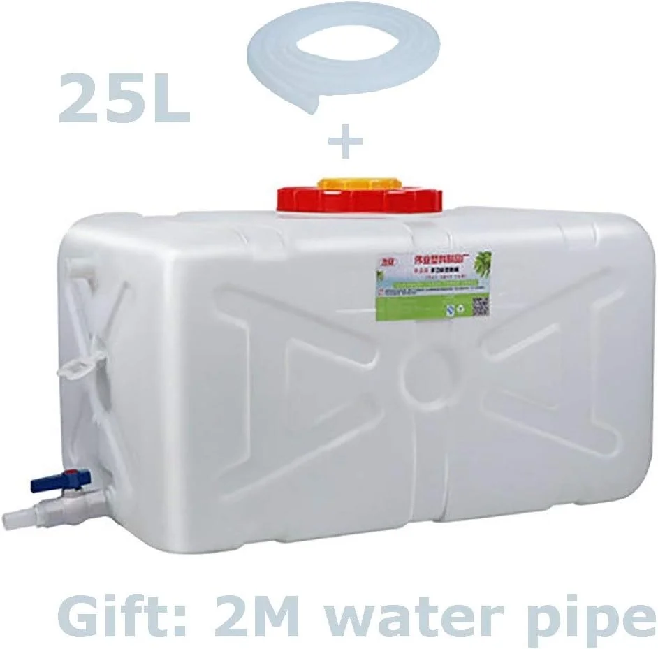 مخزن آب، سطل ذخیره آب قابل حمل، سطل پلاستیکی، تجهیزات فضای باز، سطل ضخیم شده خودرو با شیر، لوله 2 متری رایگان آب برای سفر خود رانندگی/سفر در فضای باز (اندازه: 2