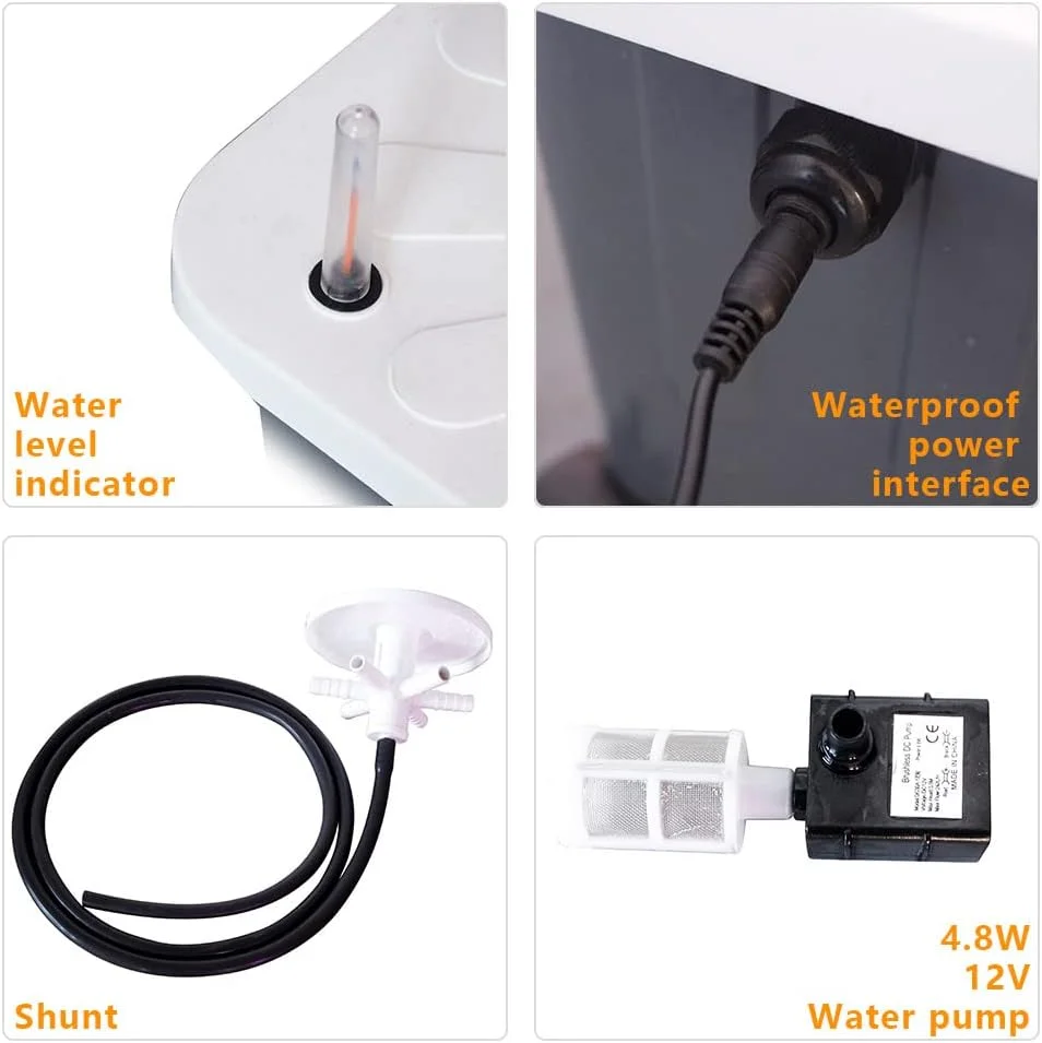 برج کشت عمودی هیدروپونیک برای گیاهان دارویی، میوه ها و سبزیجات، 15 لایه 45 محل کاشت با مخزن آب متحرک، پمپ آبرسانی، تایمر و آداپتور (45 گلدان)