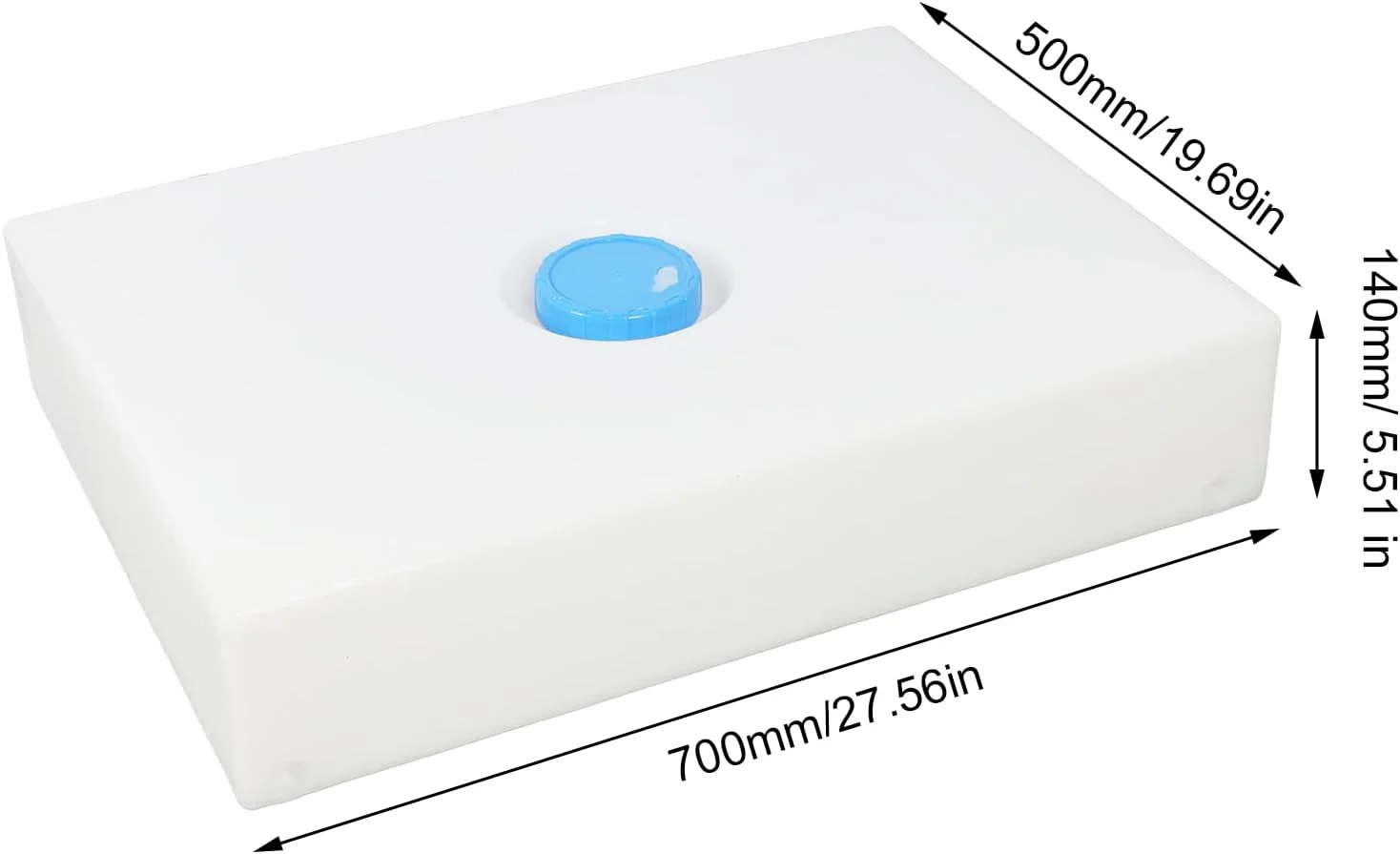 مخزن آب شیرین 45 لیتری مناسب برای RV، مخزن آب RV، ظرف آب شیرین 70x50x14 سانتی‌متری برای RV