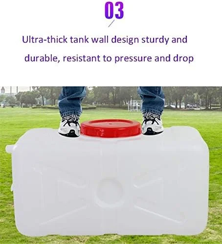 مخزن آب، سطل ذخیره آب قابل حمل، سطل پلاستیکی، تجهیزات فضای باز، سطل ضخیم شده خودرو با شیر، لوله 2 متری رایگان آب برای سفر خود رانندگی/سفر در فضای باز (اندازه: 2