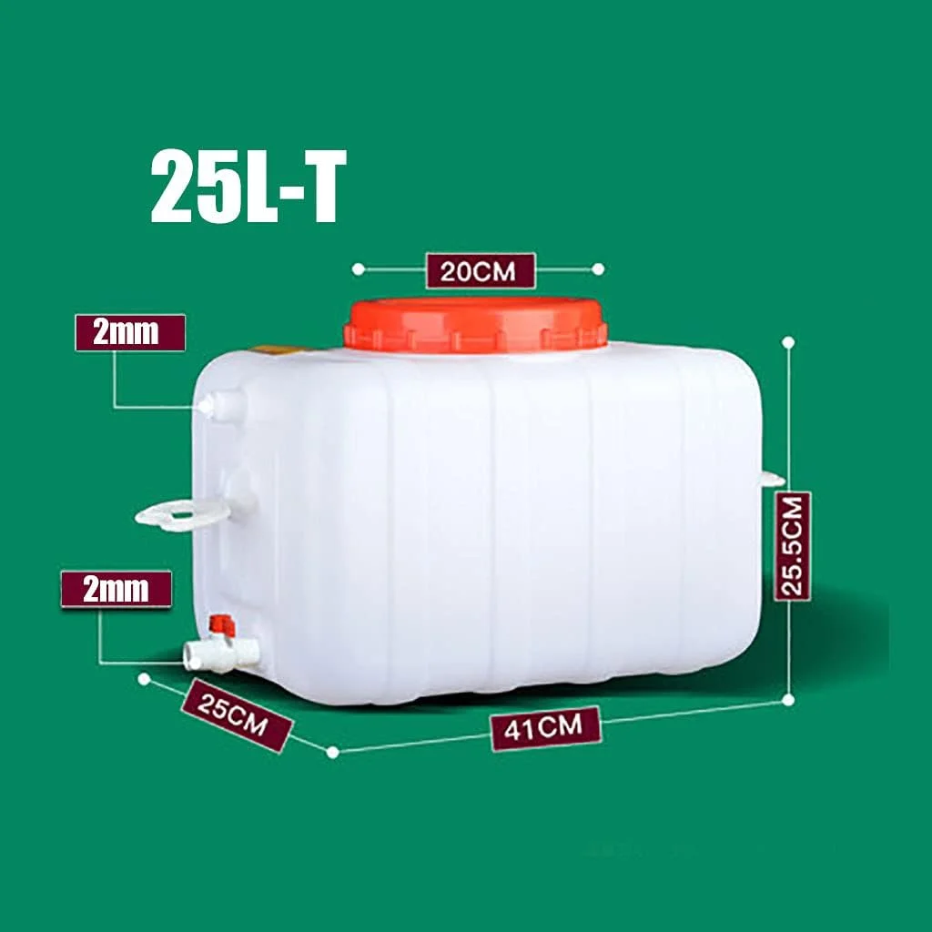 مخزن آب 25، 30 و 45 لیتری مناسب سفر، کمپینگ و استفاده خانگی - مستطیلی، ضخیم و قابل حمل (25 لیتر)