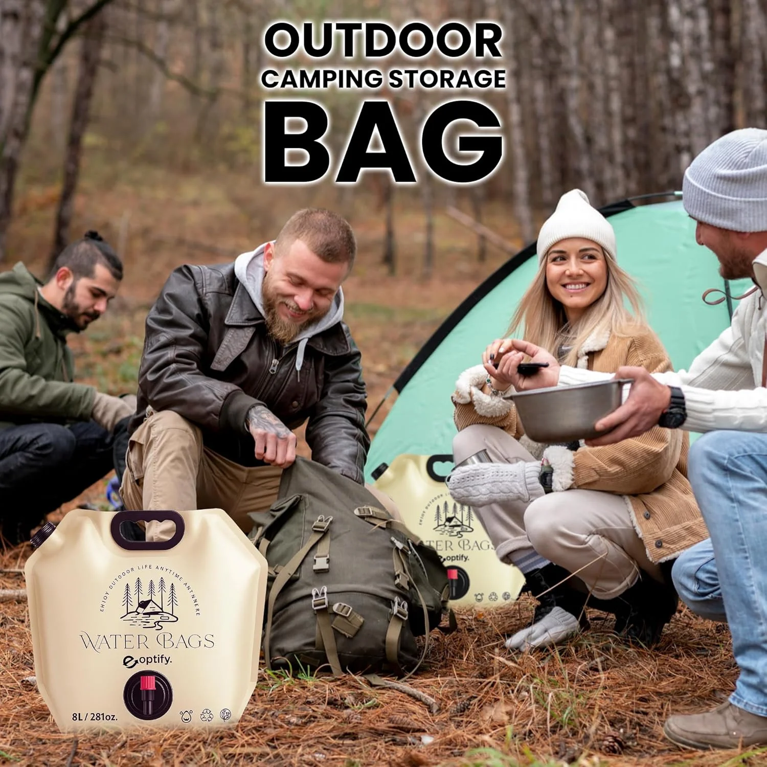 بسته 3 عددی کیسه ذخیره آب، کیسه حمل آب تاشو 8 لیتری برای کمپینگ و کوهنوردی بسته 3 عددی کیسه ذخیره آب، کیسه حمل آب تاشو 8 لیتری برای کمپینگ و کوهنوردی