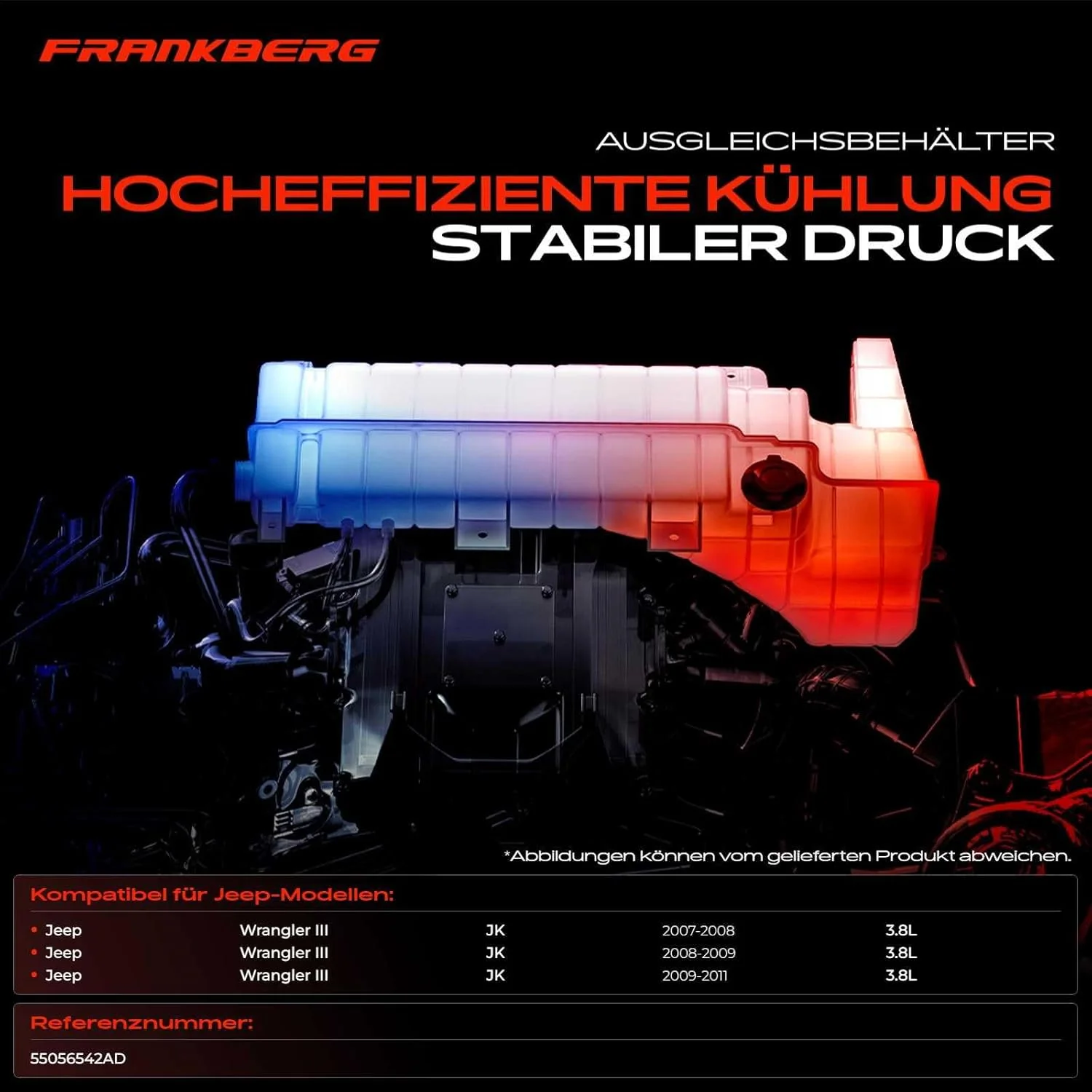 منبع انبساط آب رادیاتور فرانکبرگ سازگار با رانگلر III JK 3.8L مدل 2007-2011 جایگزین # 55056542AD منبع انبساط آب رادیاتور فرانکبرگ سازگار با رانگلر III JK 3.8L مدل 2007-2011 جایگزین # 55056542AD