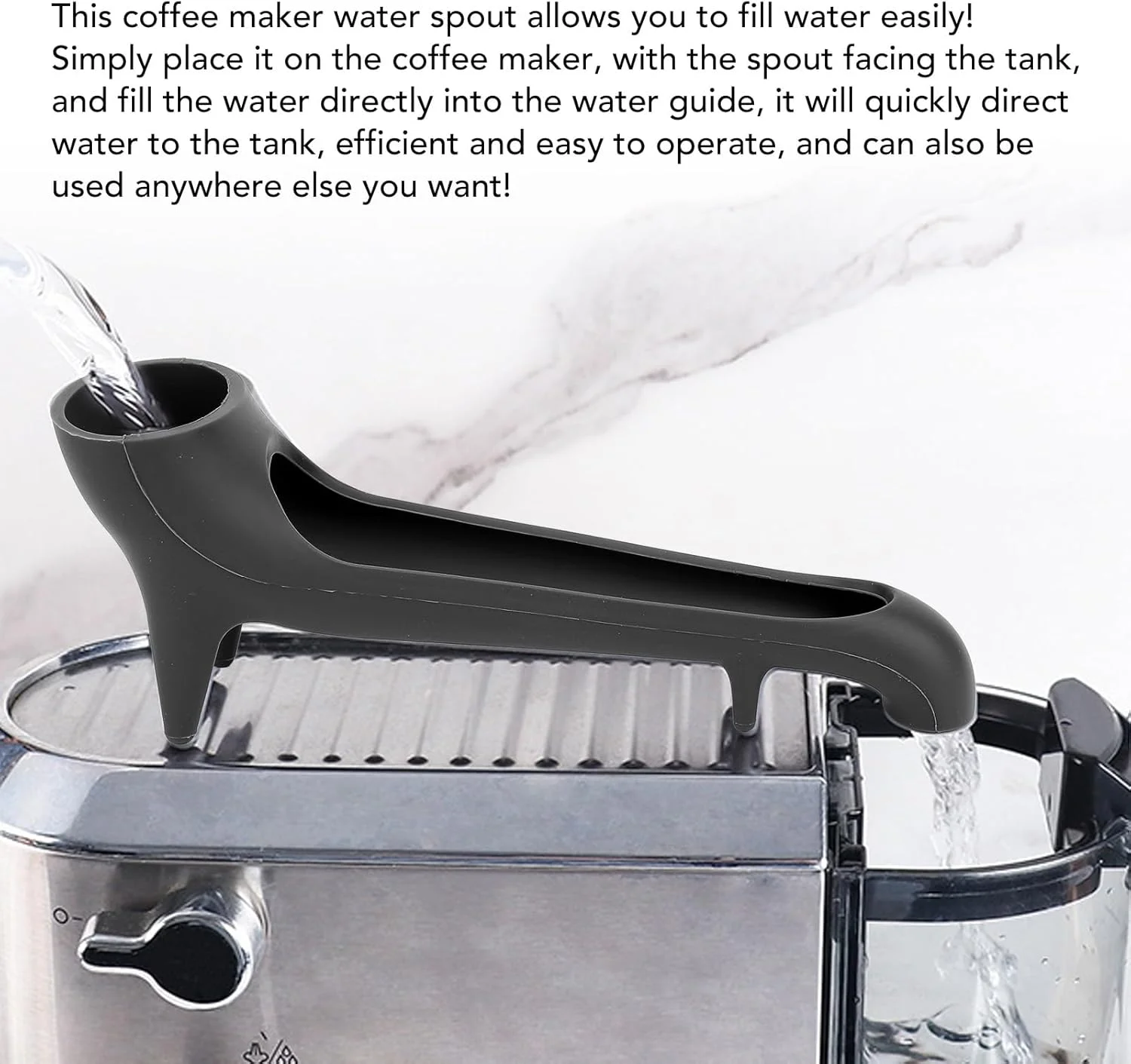 قیف آب Gernie، قیف دسترسی سریع آب دستگاه اسپرسو، خروجی آب دستگاه قهوه ساز، برای دستگاه های قهوه ساز با مخزن آب در پشت و تمام دستگاه های قهوه ساز با سطح صاف قیف آب Gernie، قیف دسترسی سریع آب دستگاه اسپرسو، خروجی آب دستگاه قهوه ساز، برای دستگاه های قهوه ساز با مخزن آب در پشت و تمام دستگاه های قهوه ساز با سطح صاف