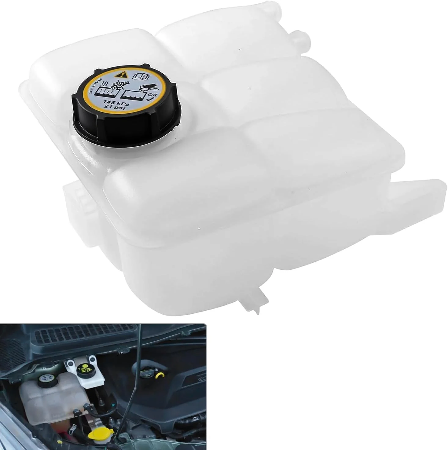 منبع انبساط و درب رادیاتور کارپال 603382 سازگار با فورد سی-مکس 2013-2018، فورد اسکیپ 2013-2016، فورد فوکوس 2012-2018، ترانزیت کانکت 2014-2018