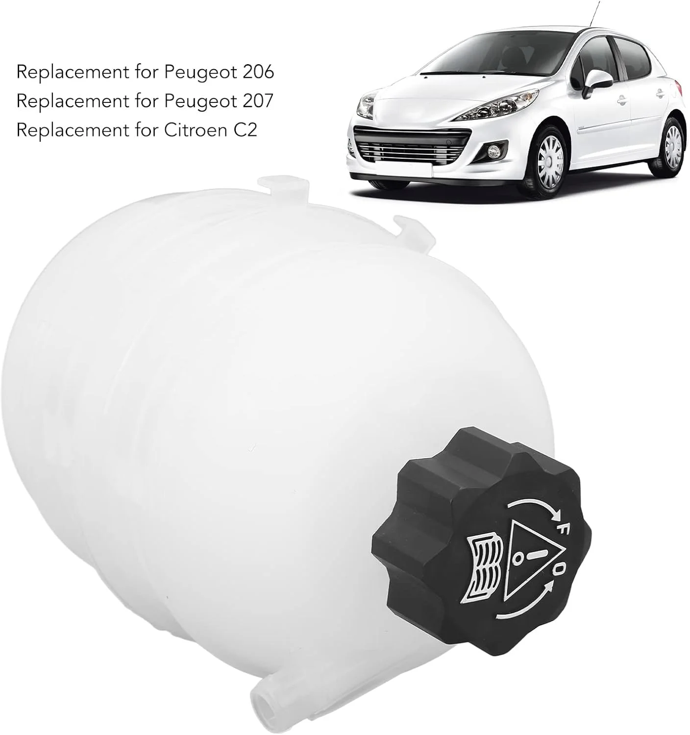 مخزن سرریز مایع خنک کننده موتور GUPE، 481587 132311 1307LQ ABS انبساط نصب آسان جایگزینی بازیابی مایع خنک کننده موتور برای 206 207