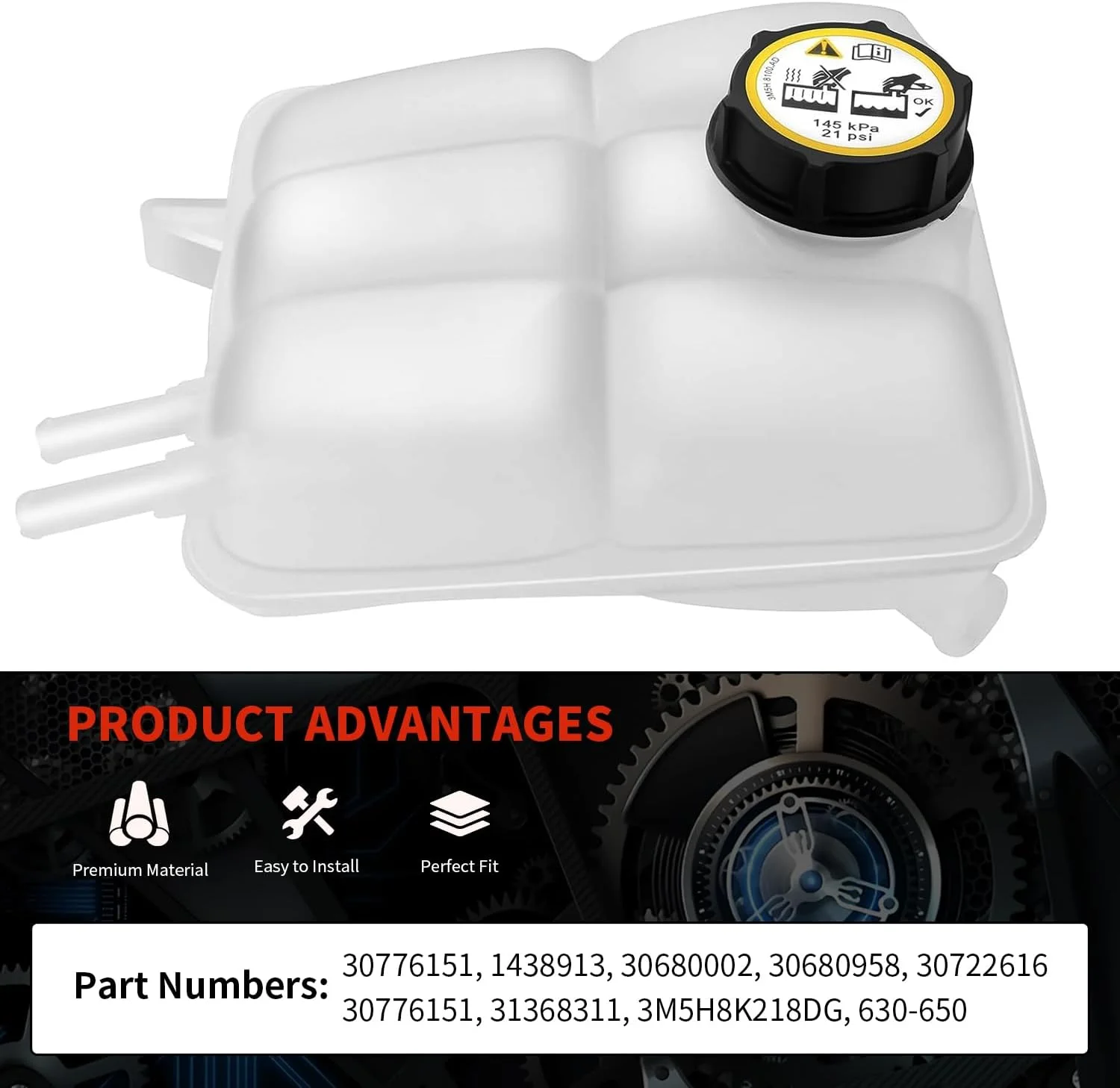 مخزن انبساط رادیاتور کارپال 30776151 سازگار با ولوو C70 S40 V50 مخزن انبساط رادیاتور کارپال 30776151 سازگار با ولوو C70 S40 V50