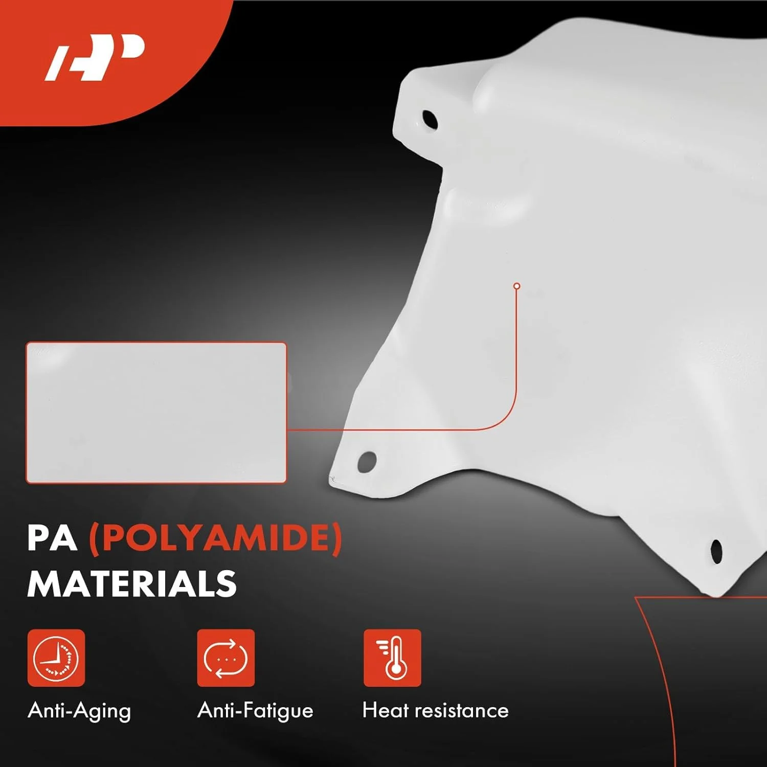 مخزن انبساط مایع خنک کننده موتور A-Premium [به همراه درب و لوله] سازگار با خودروهای شورلت و جی‌ام‌سی و جنرال موتورز مدل‌های ۱۹۸۱-۱۹۹۱ - سری CK، پیکاپ‌های RV، بلیزر، سابربن، کامیون سایز بزرگ