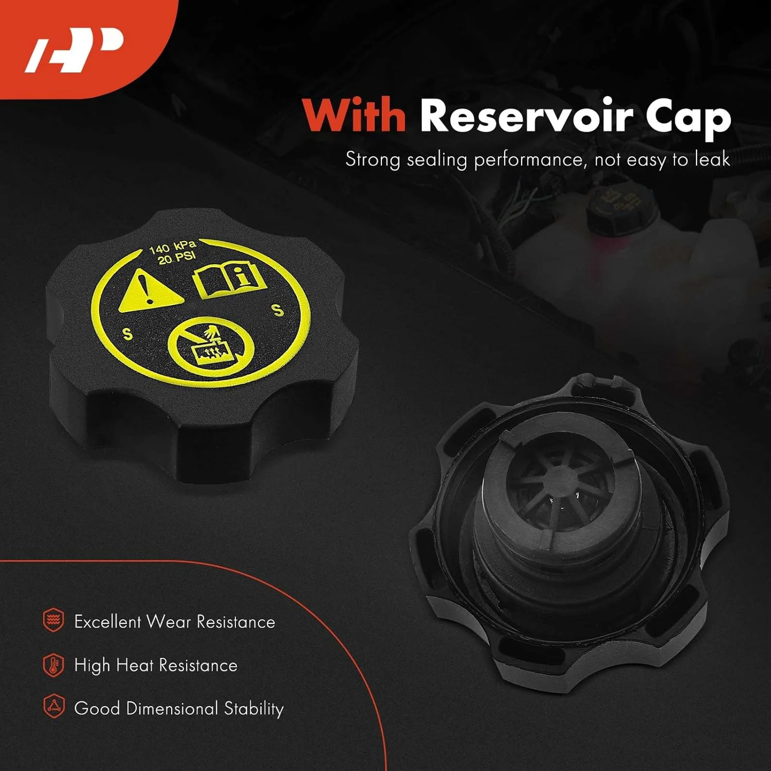 مخزن انبساط مایع خنک کننده موتور A-Premium به همراه درب، سازگار با شورولت کروز 2016 2017 2018 2019