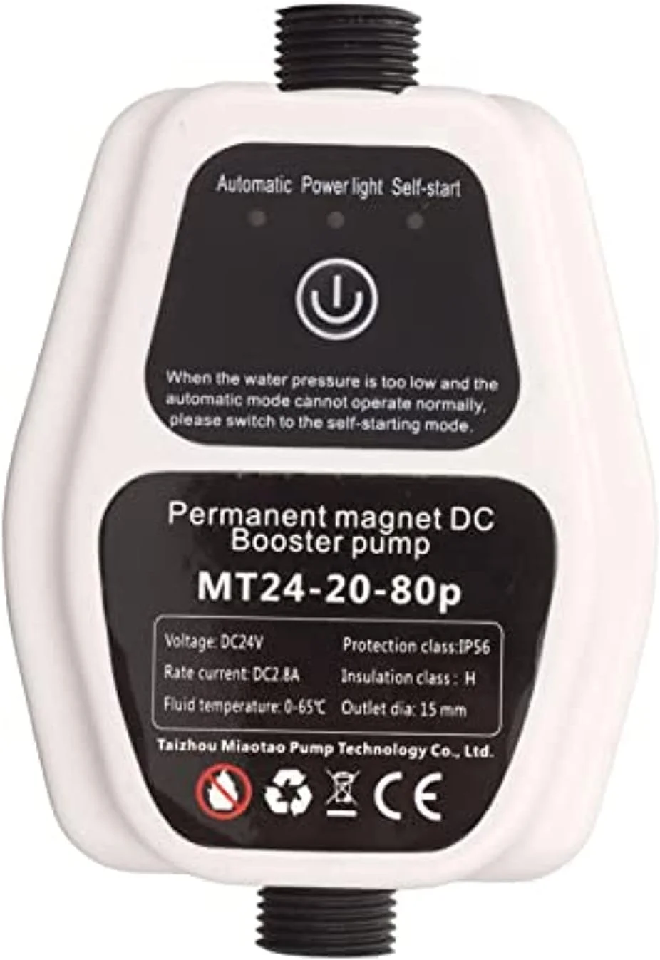 پمپ تقویت کننده و چرخشی آب دوش دیواری Eujgoov، 100-240 ولت، تنظیم خودکار، جریان 20 لیتر در دقیقه، ارتفاع 20 متر، پلاستیکی، چند رنگ